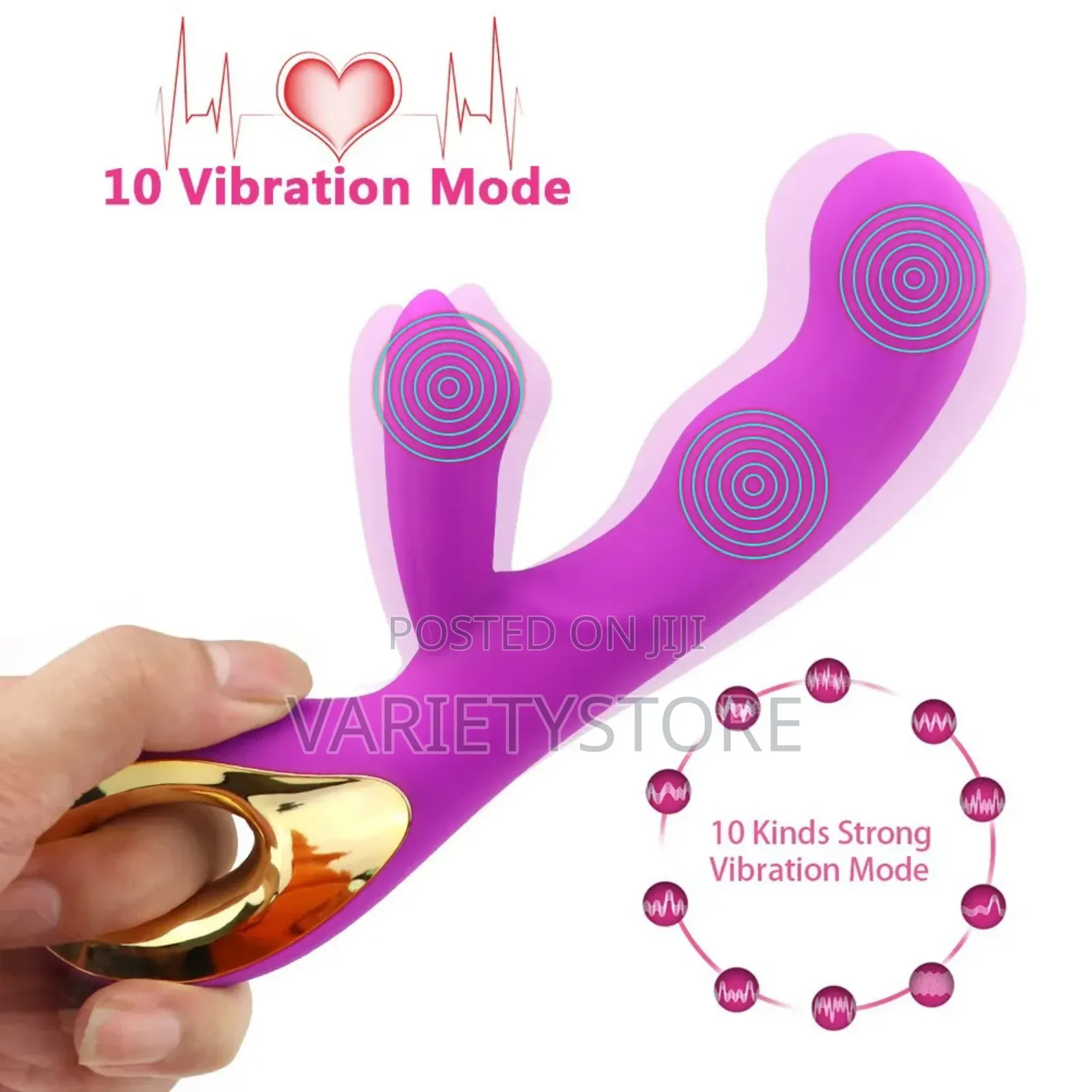 10 Modes Dildo Rabbit Vibrator Sex Toys for Women