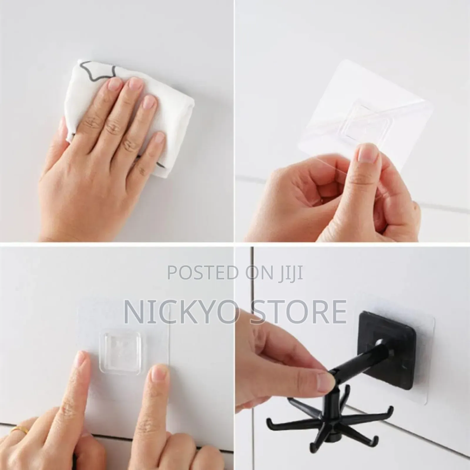 Kitchen 6 Hooks 360° Rotating Folding Rack for Organizer