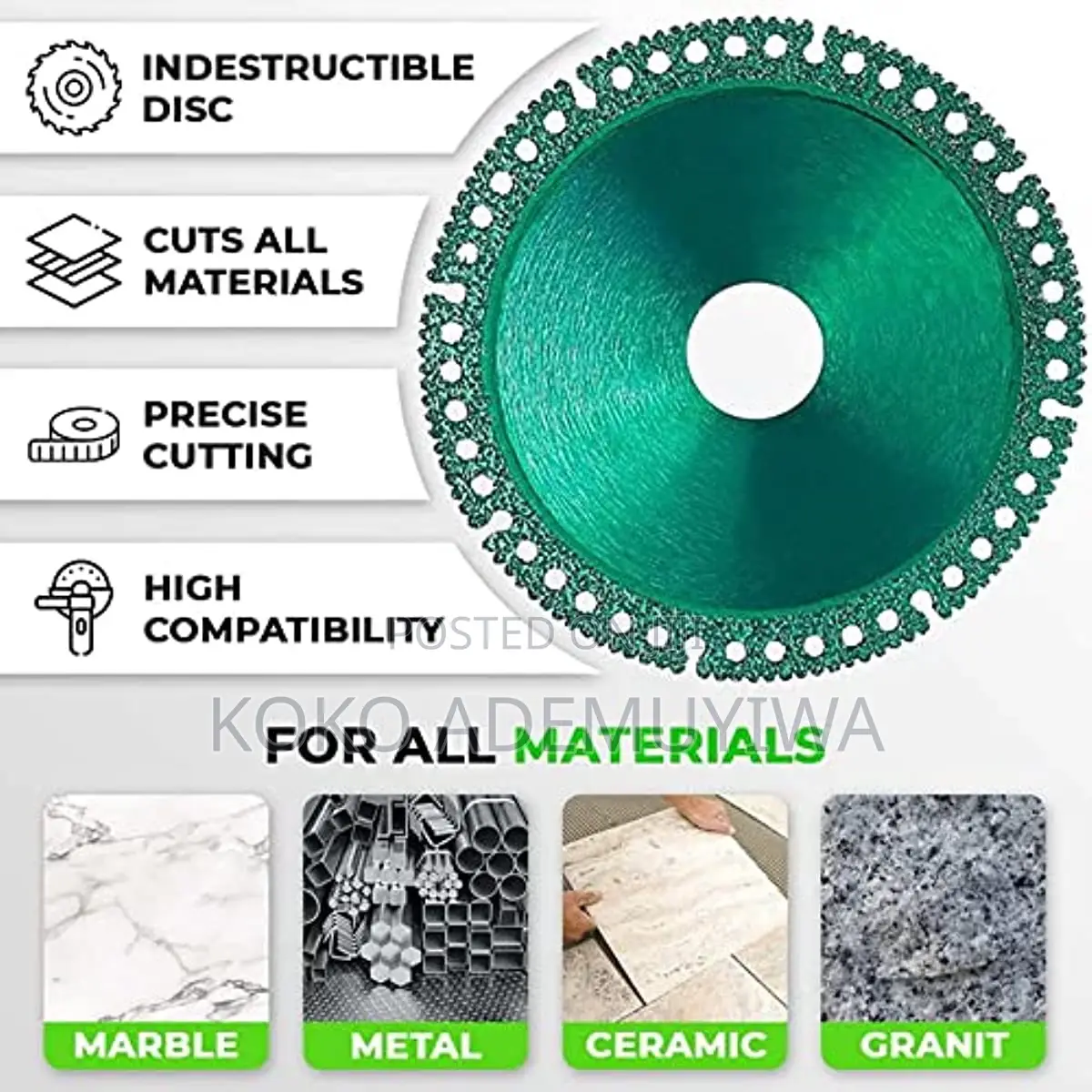 Composite Cutting Disc Ceramic Tile, Glass, Plastics Metal