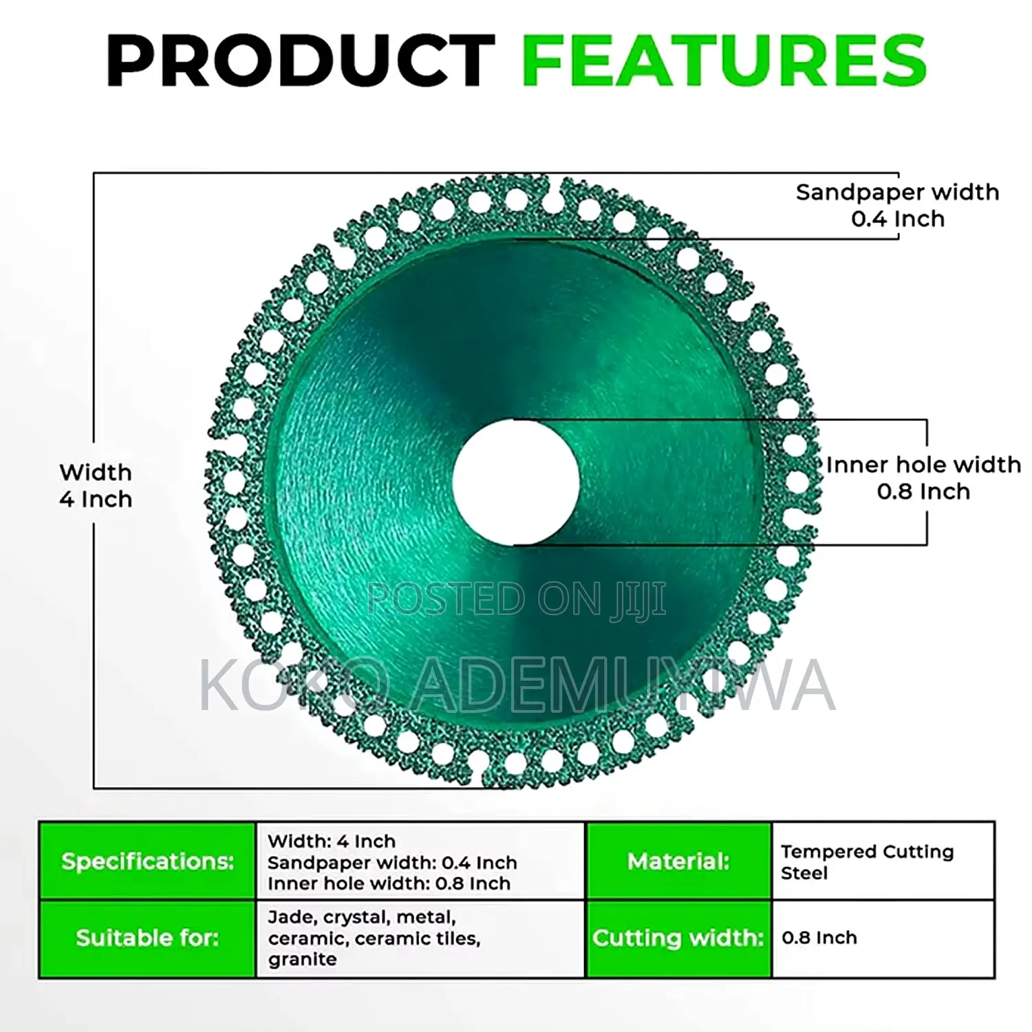 Composite Cutting Disc Ceramic Tile, Glass, Plastics Metal