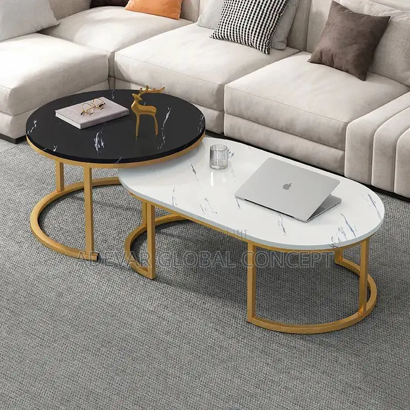 Nordic Double Sided Marble Design Center Table