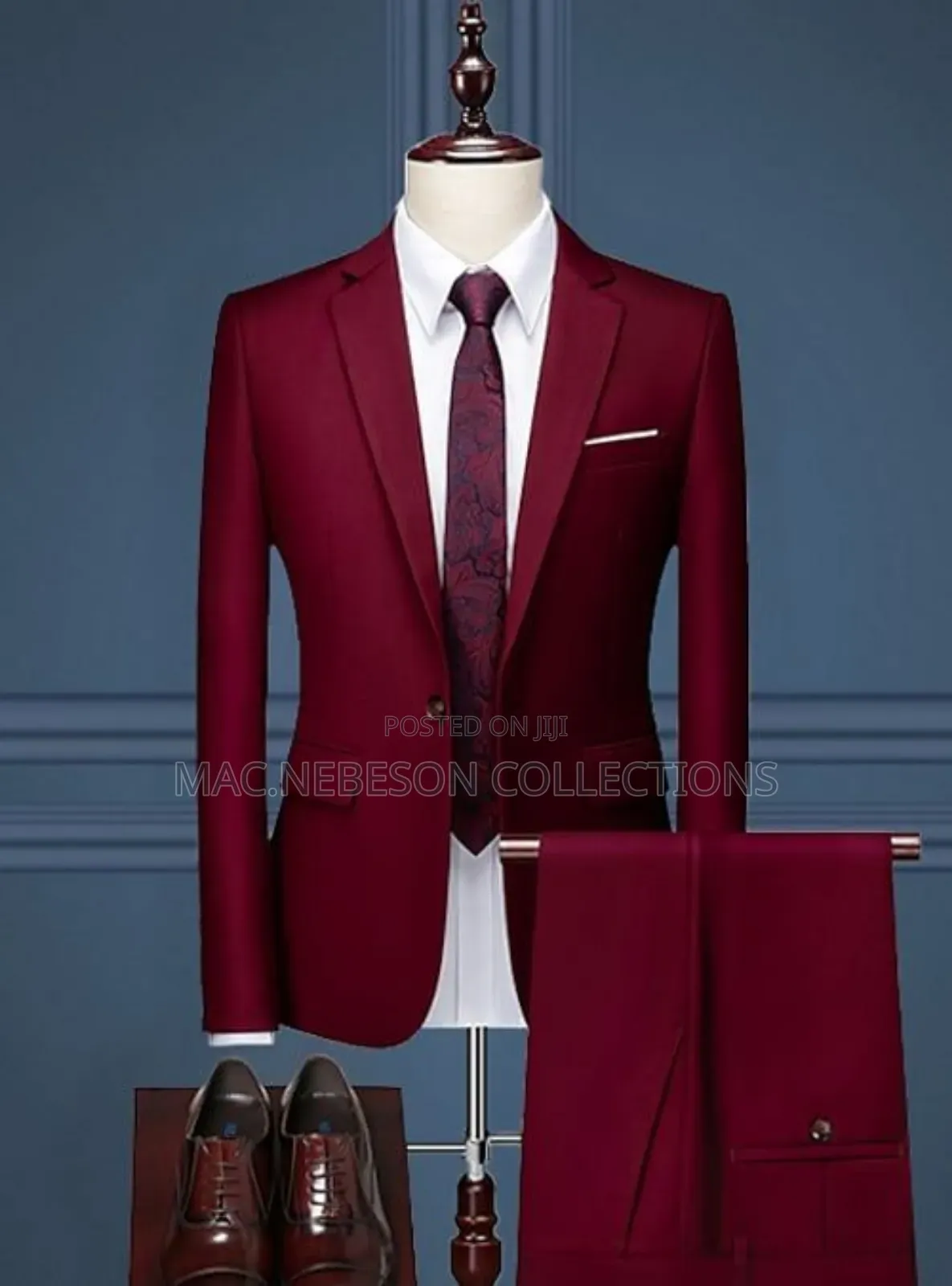 Wine Casila Classic Suit for Men