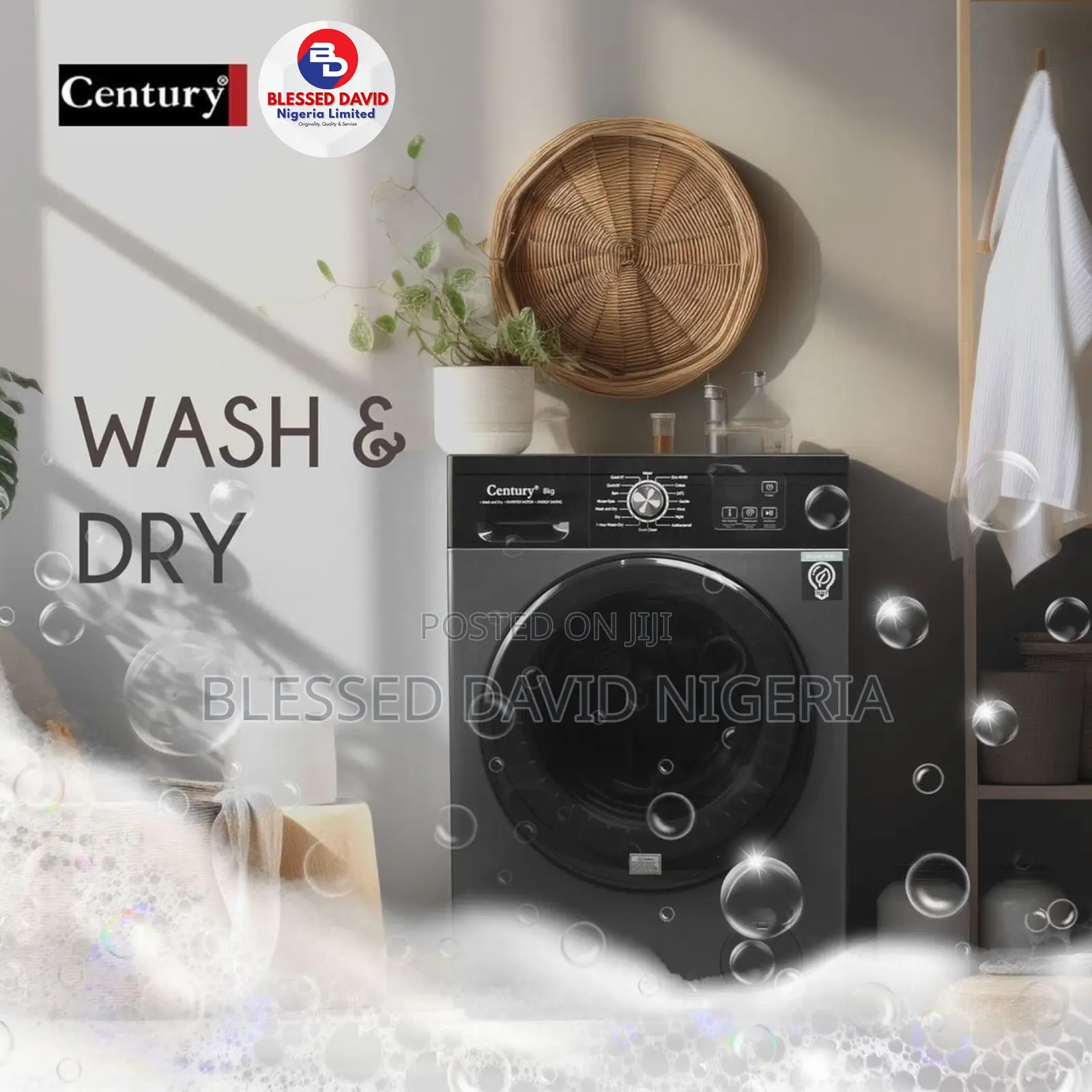 Century Automatic Washing Machine Cw8524d1 8.0kg (Dryer)