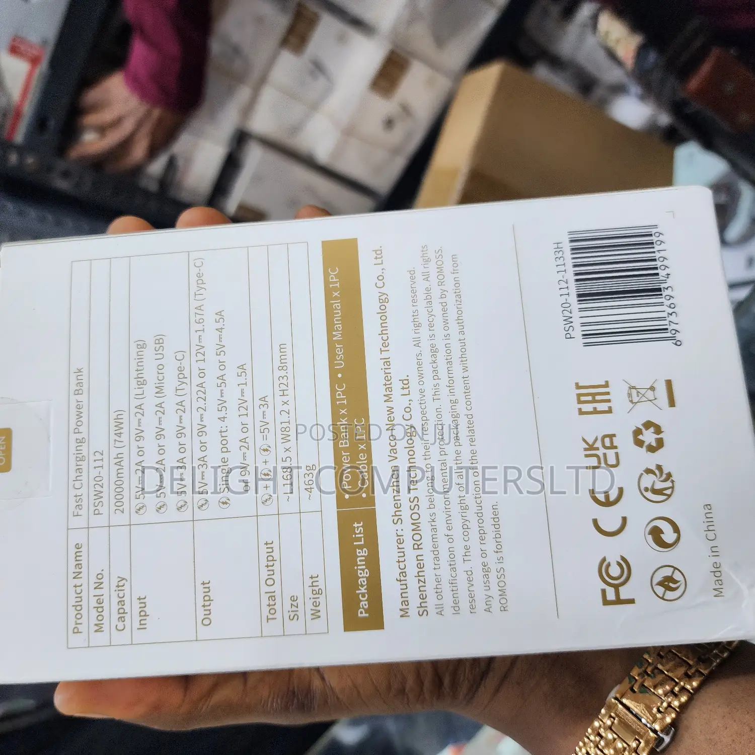 Romoss Sw20pf 20000MAH Powerbank