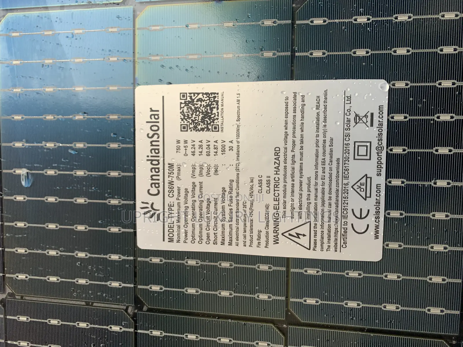 750w Canadian Bificial Solar Panels