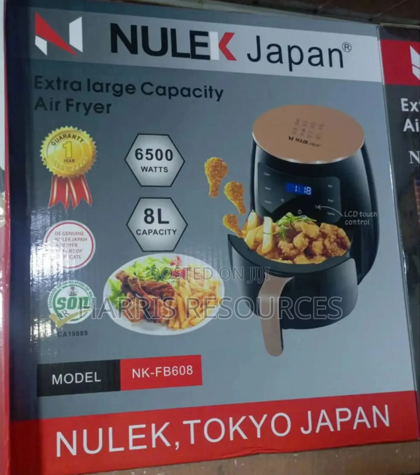 Nulek Japan 8 Litres Airfryer Large Capacity-6500 Watts