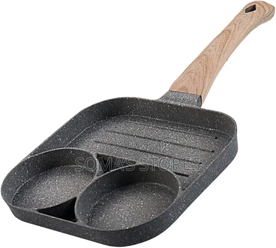 3 Holes Non-Stick Fry Pan