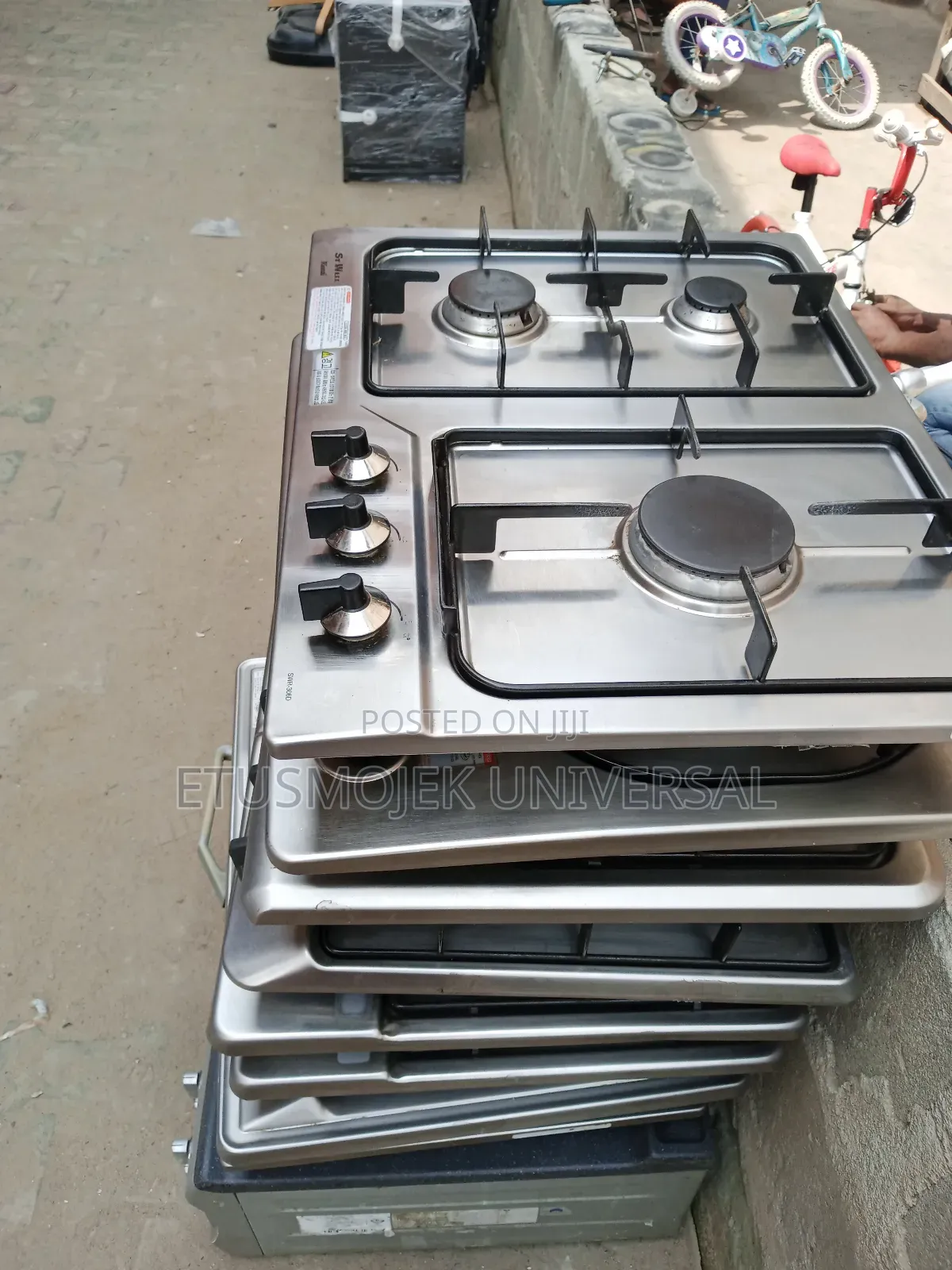 Uk Used 3burners Stainless Gas Cooker
