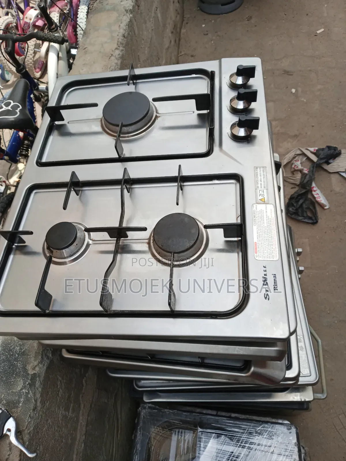 Uk Used 3burners Stainless Gas Cooker
