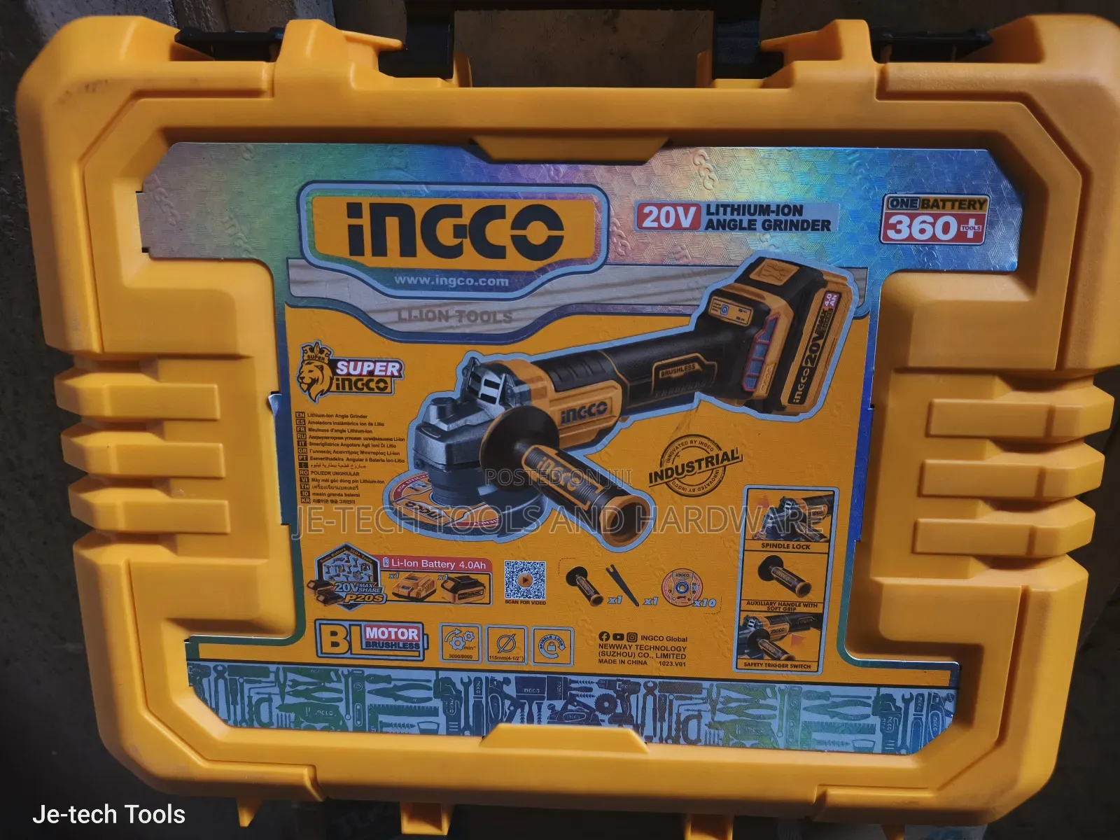 20V Ingco Battery Angle Grinder