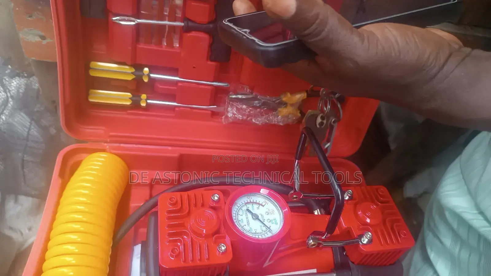 Tire Air Inflator With Compressor and Tools