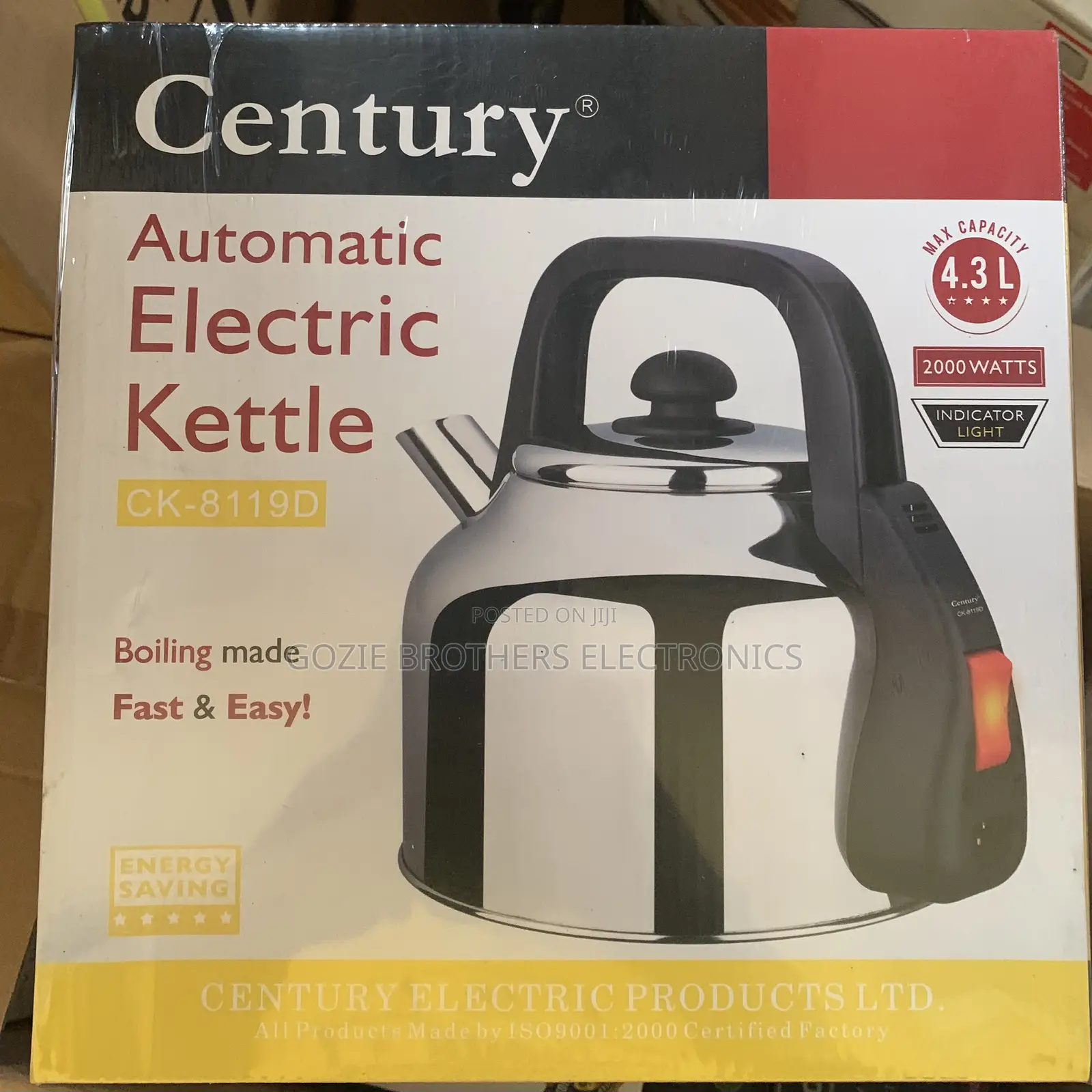 Century Electric Kettle 4.3 Liters