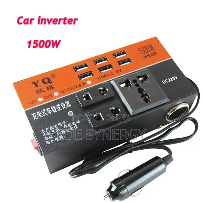 Car Vehicle Power Inverter 1500W Peak DC 12V 24V to DC 220V