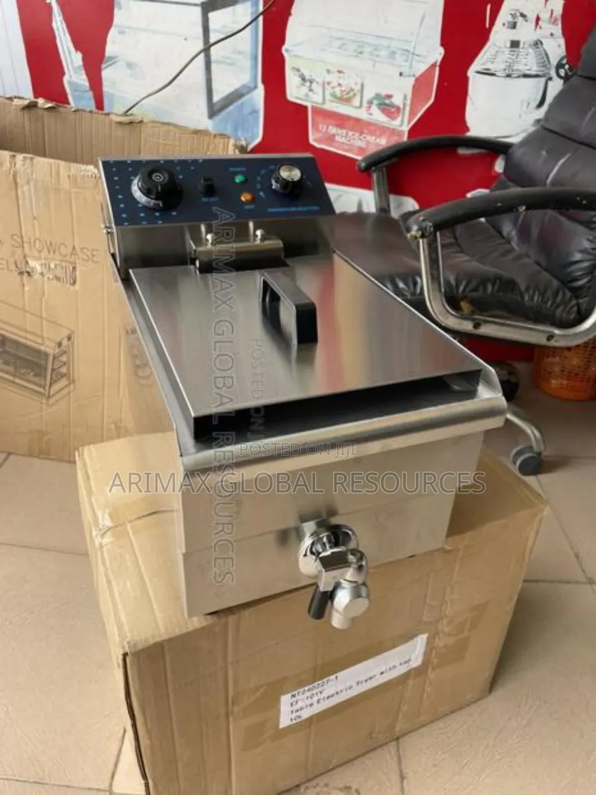 Single Tank And Basket Tabletop Industrial Electric Fryer