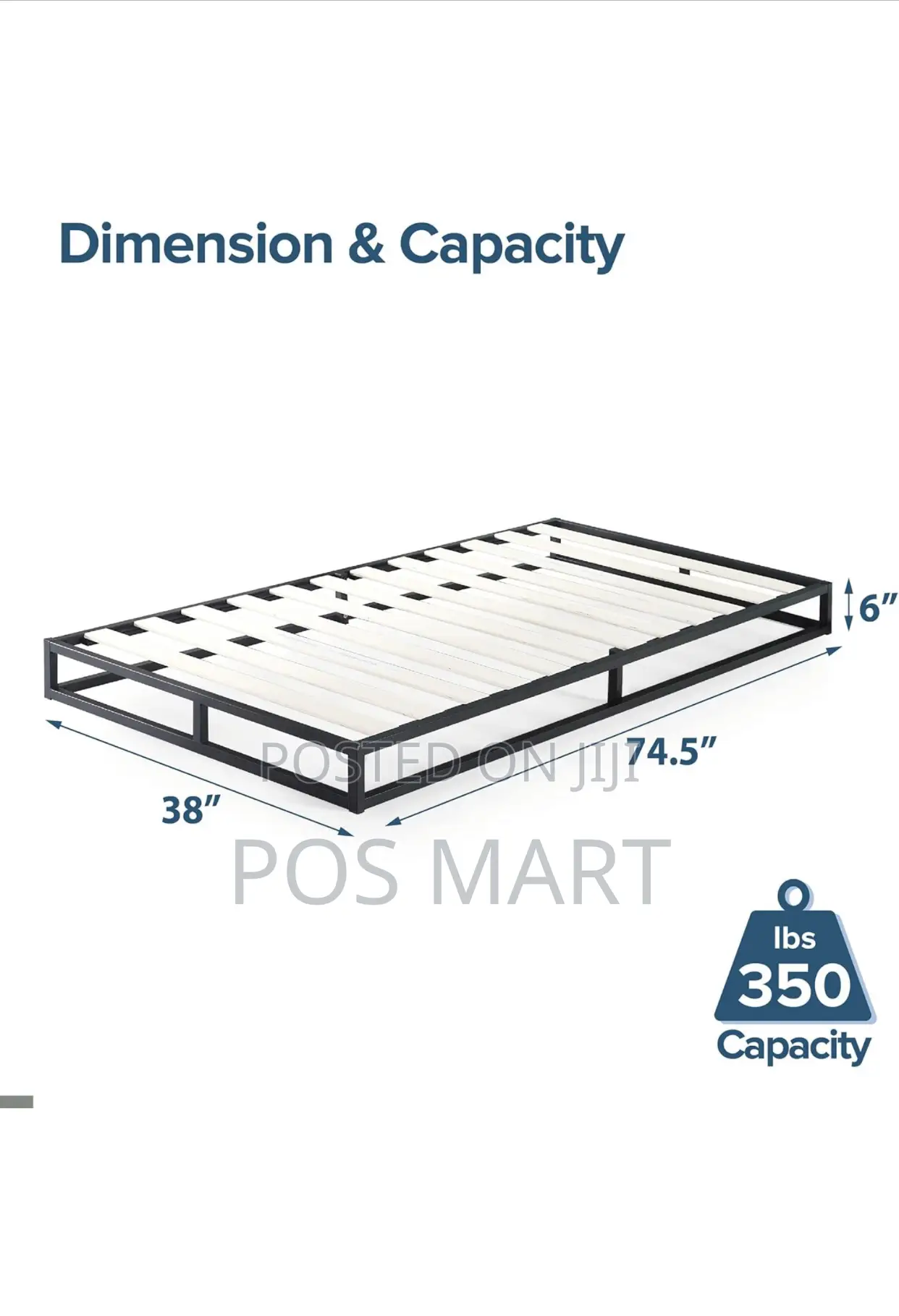 Joseph - Victor Platform Twin Metal Bed Frame