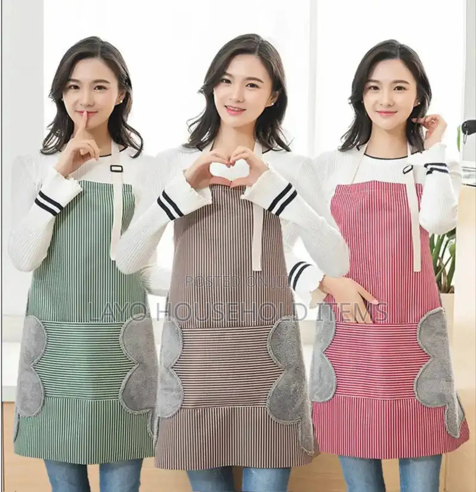 Striped Apron Can Wipe Hands