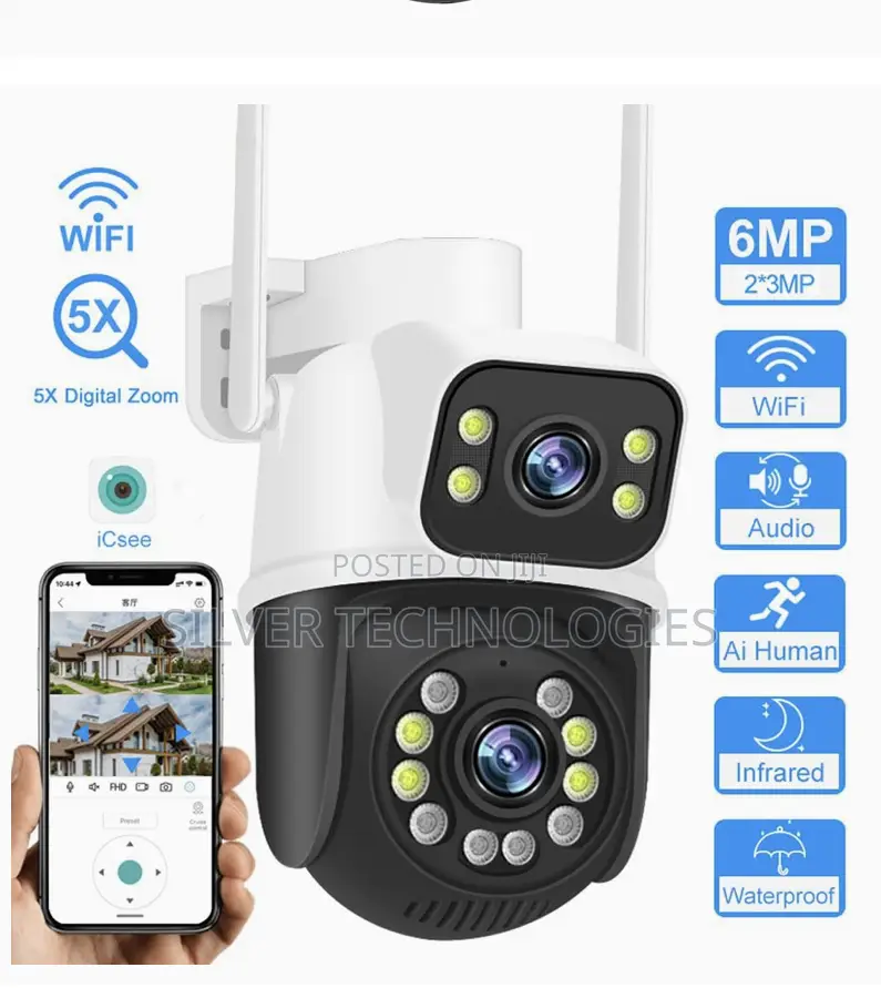 PTZ Wireless Dual Lens Wi-Fi Outdoor Camera