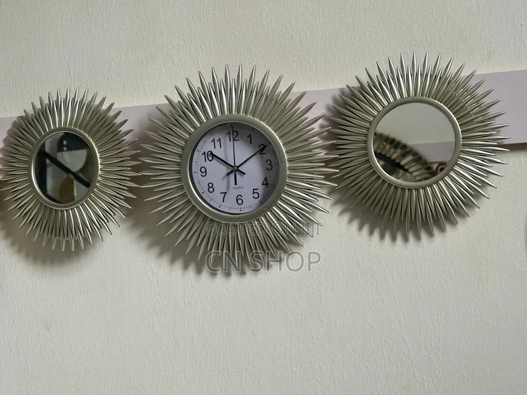 Set of 3 Clock and Mirror Set