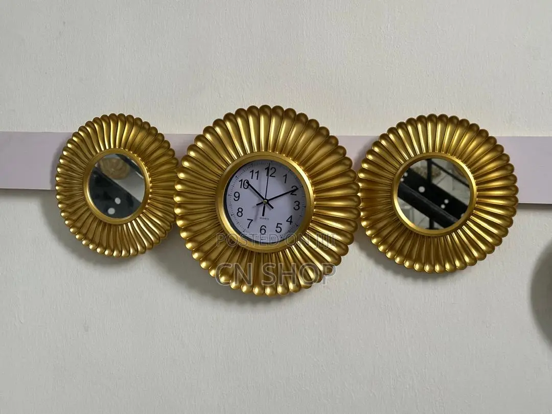 Set of 3 Clock and Mirror