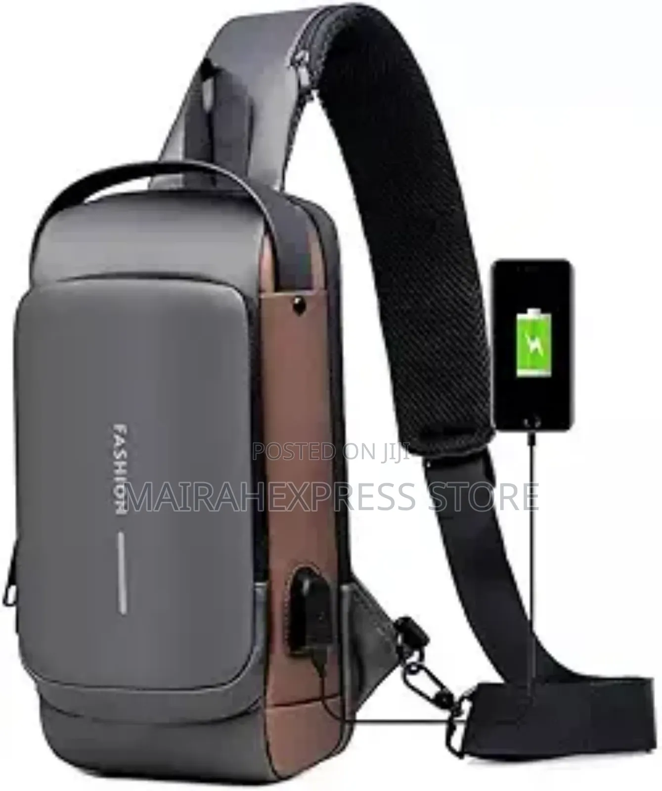 Men's Multifunction Anti-Theft USB Charging Shoulder Bag