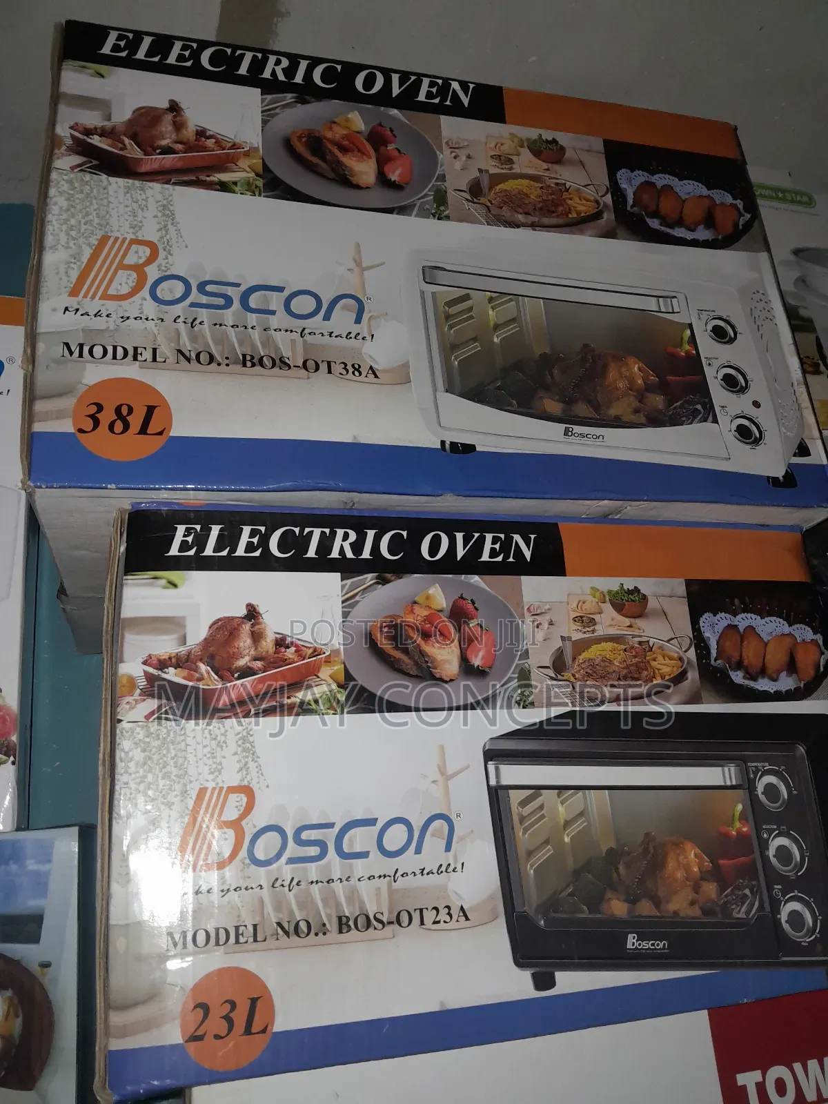 Boscon 38litres Baking + Toasting + Grilling Electric Oven-