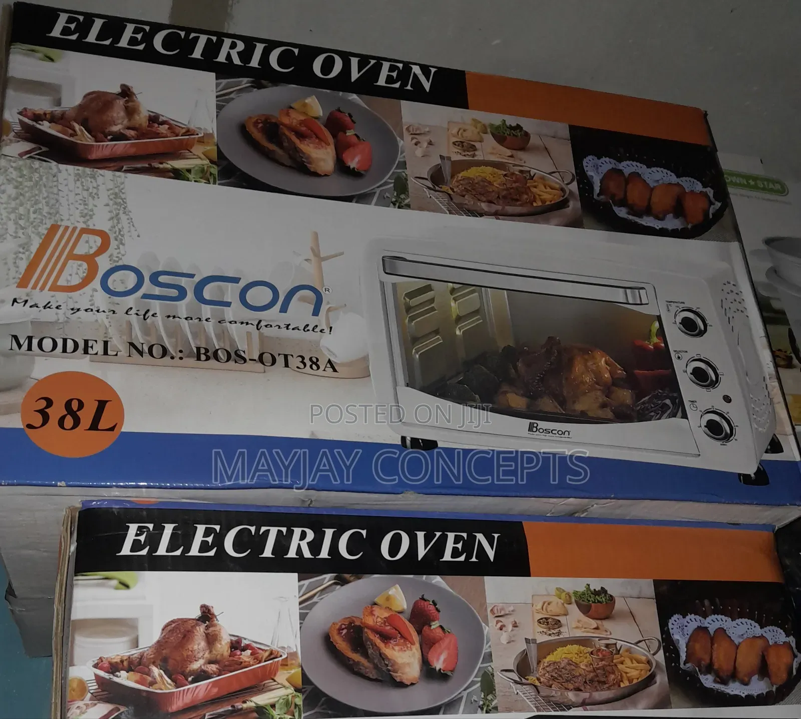 Boscon 38litres Baking + Toasting + Grilling Electric Oven-