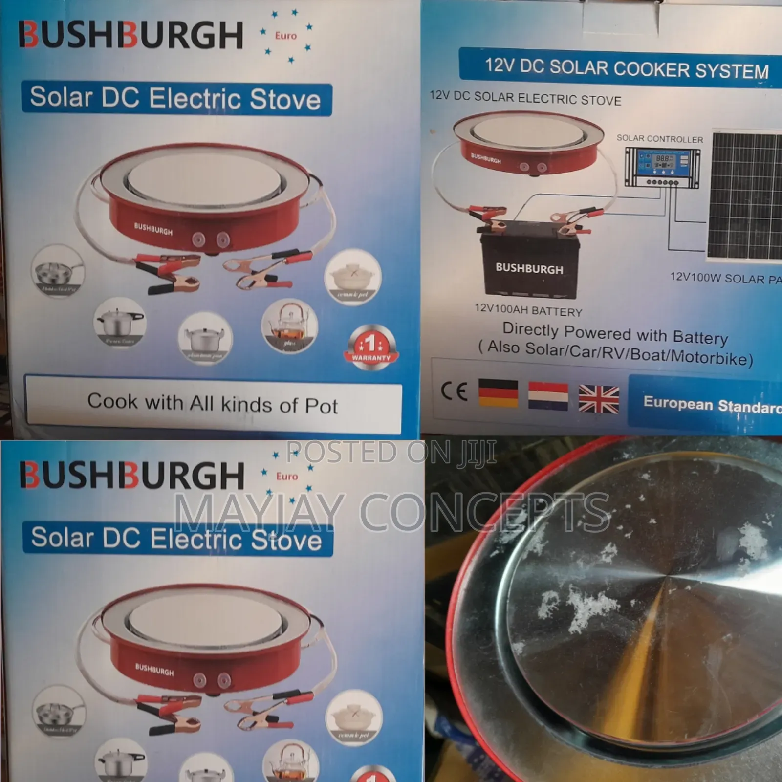 Solar 12V DC Battery Powered Electric Cooker Stove