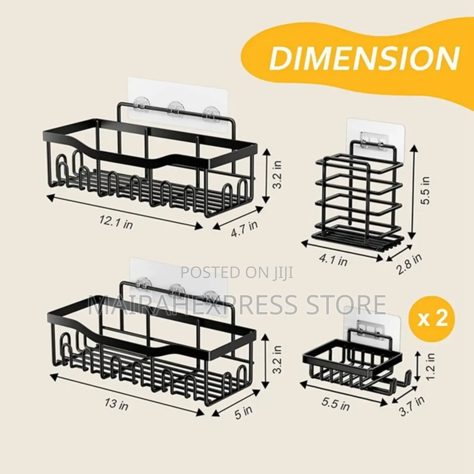 5in1 Shower Caddy Bathroom Organizer Rack