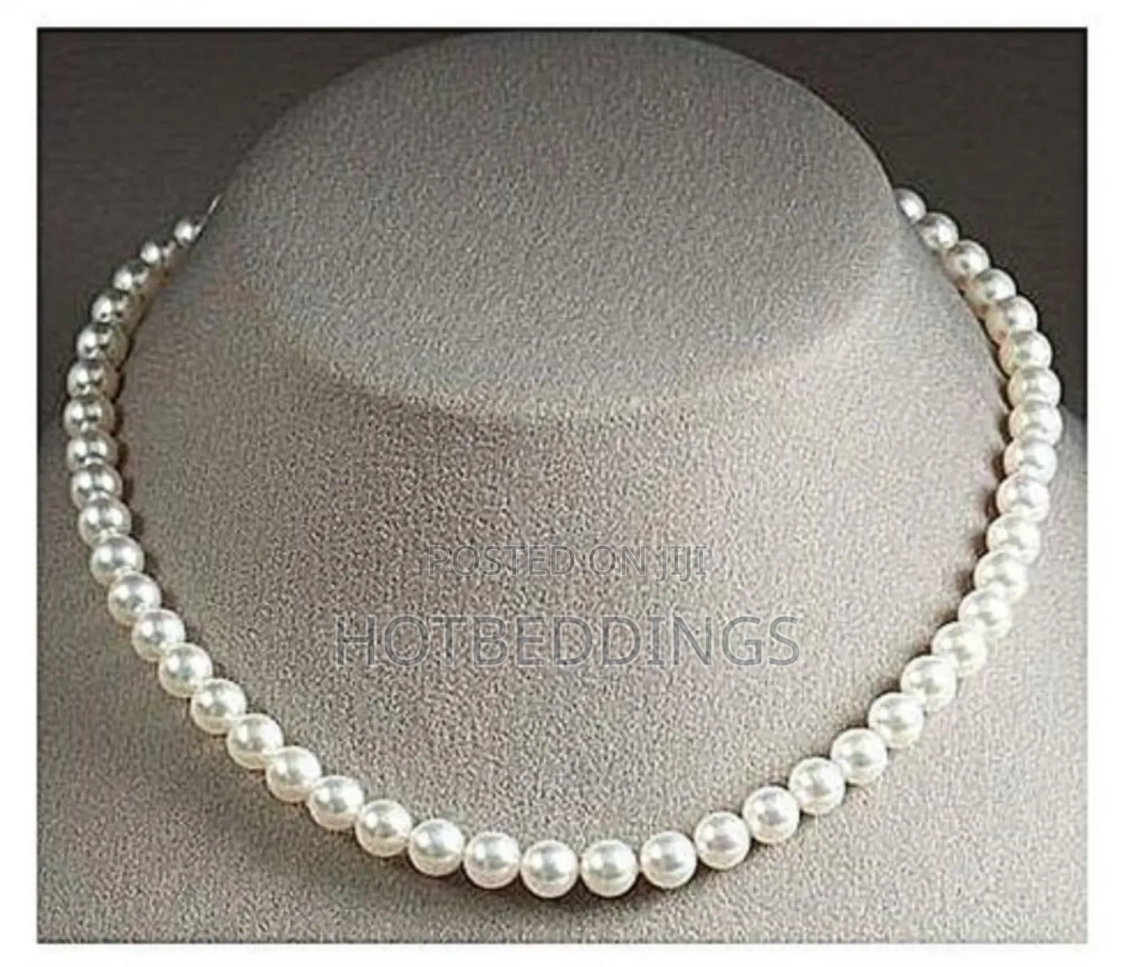 White Pearl Bead Necklace