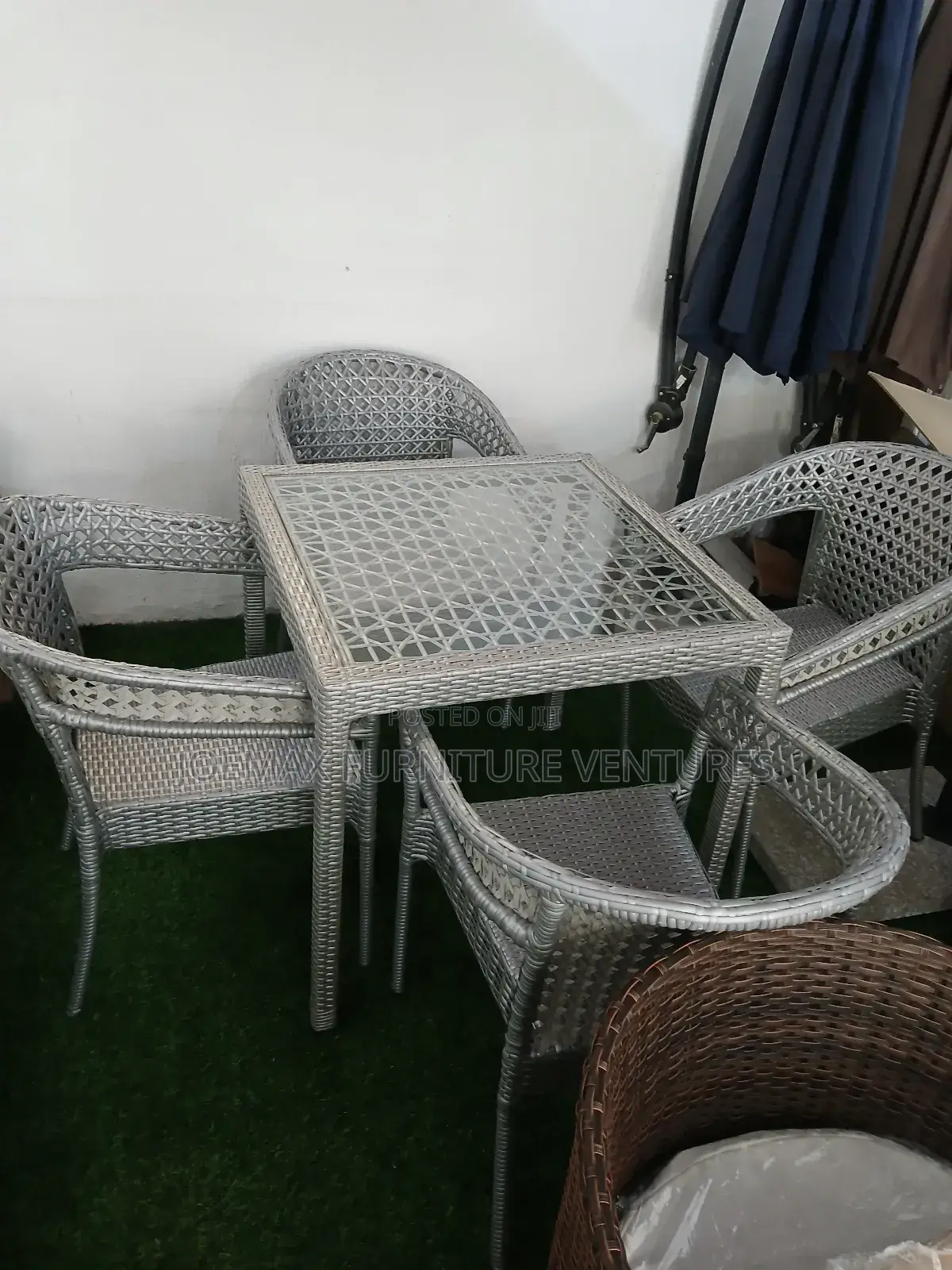 Rattan Outdoor Party Chairs and Table