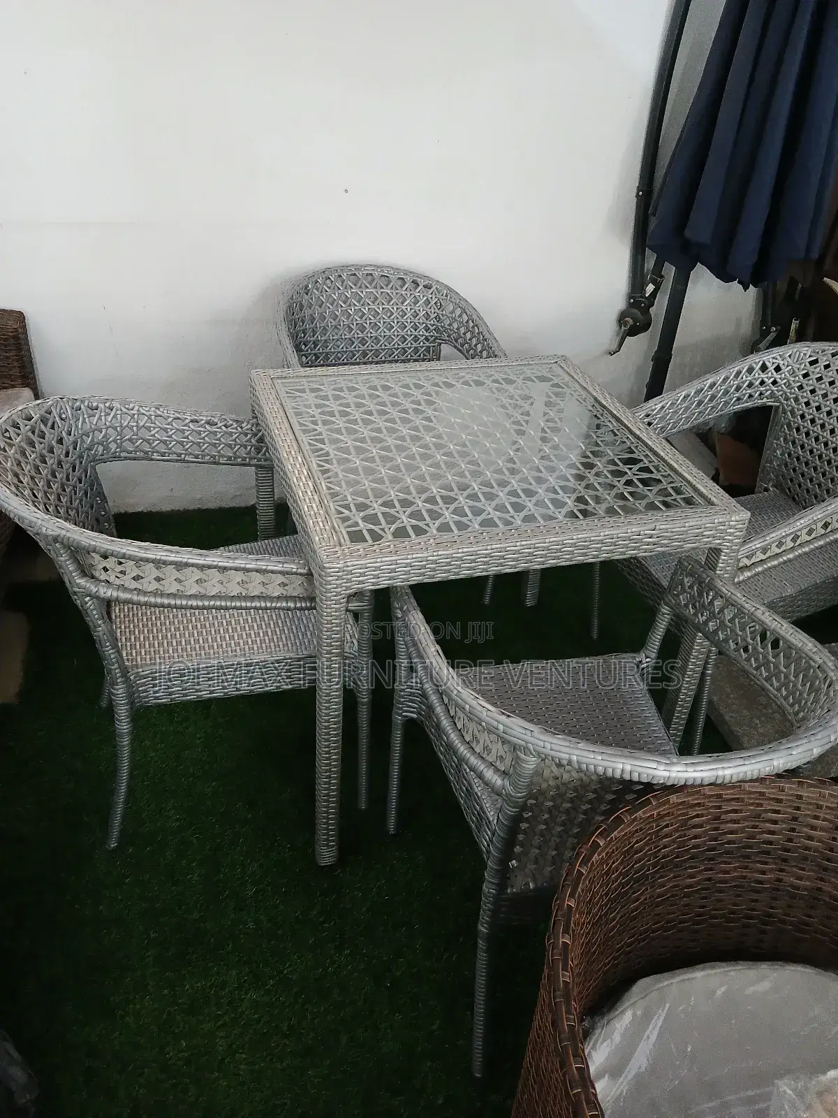 Rattan Outdoor Party Chairs and Table