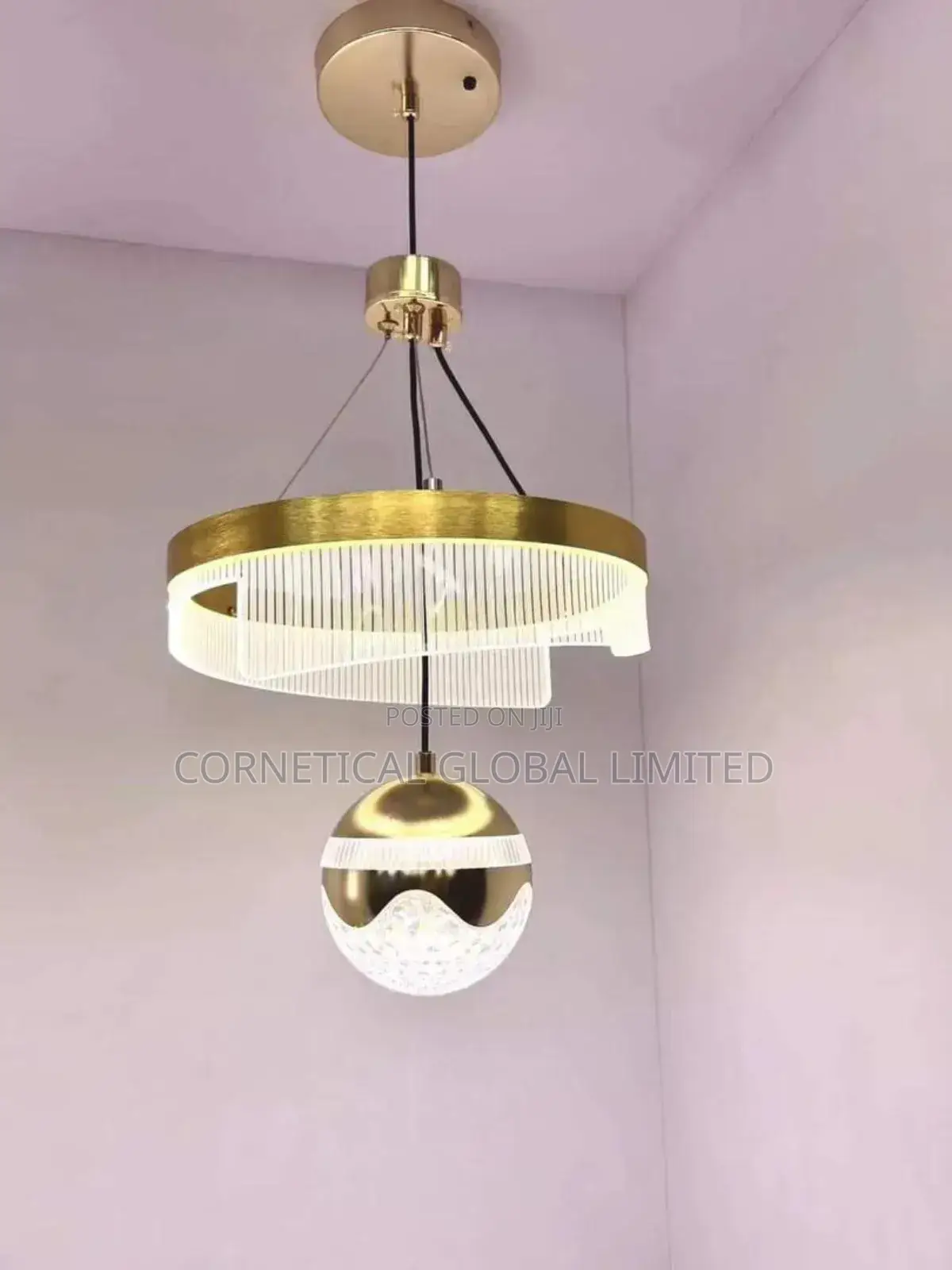 Modern Luxury Crystal Led Single Drop Pendant Light