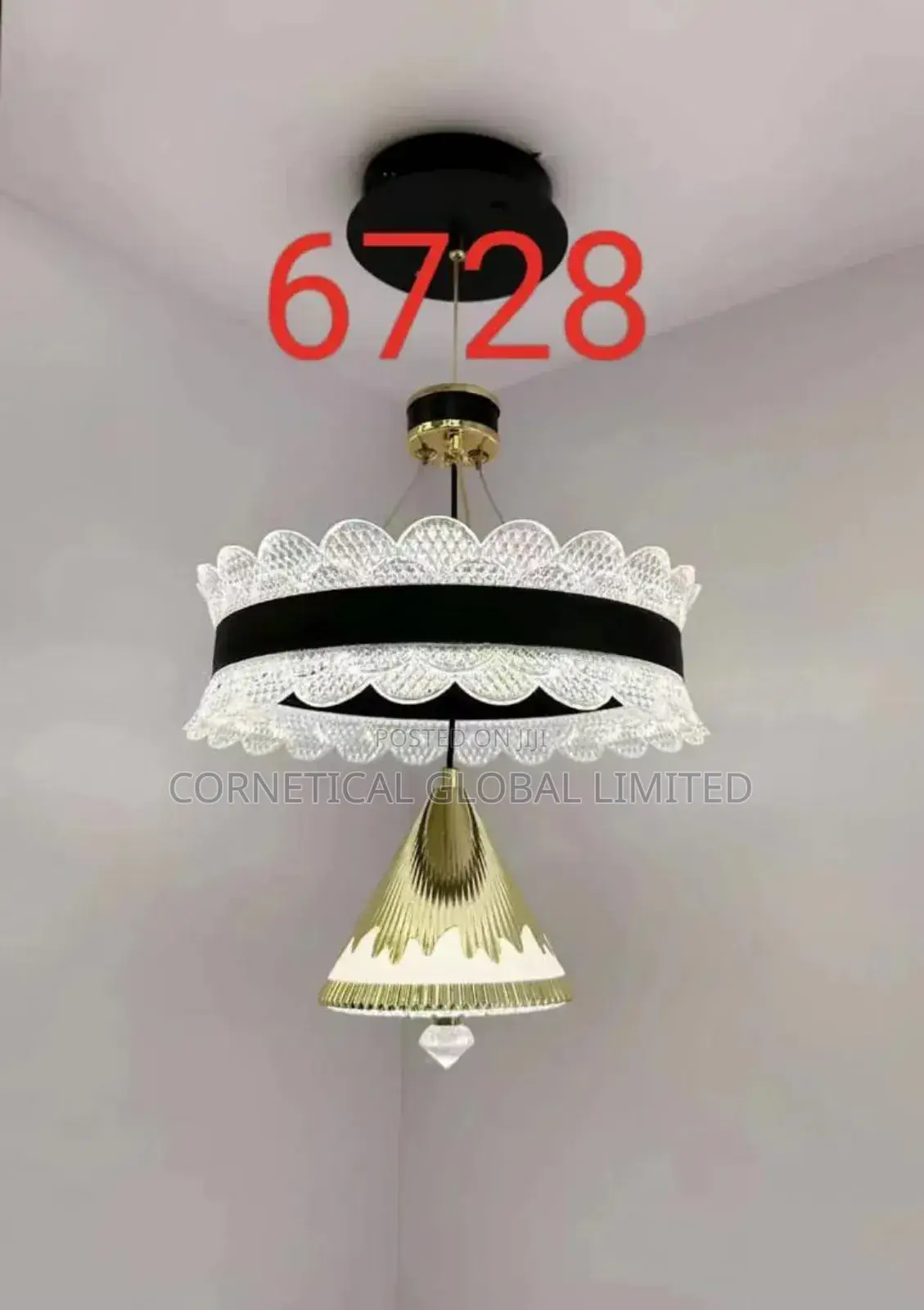 Modern Luxury Crystal Led Single Drop Ring Pendant Light