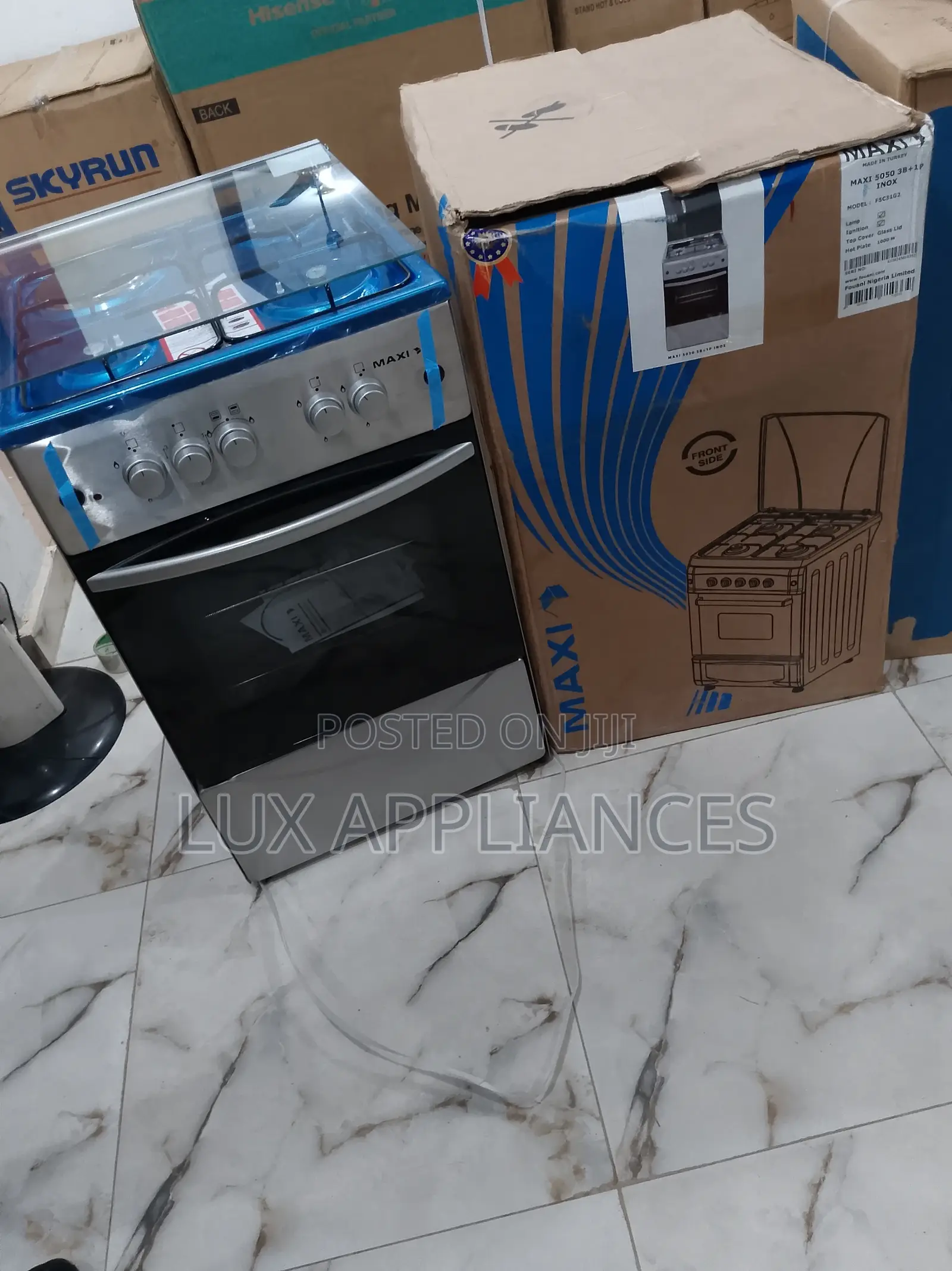 Quality Maxi 3 Burner Gas Cooker and 1 Hot Plate
