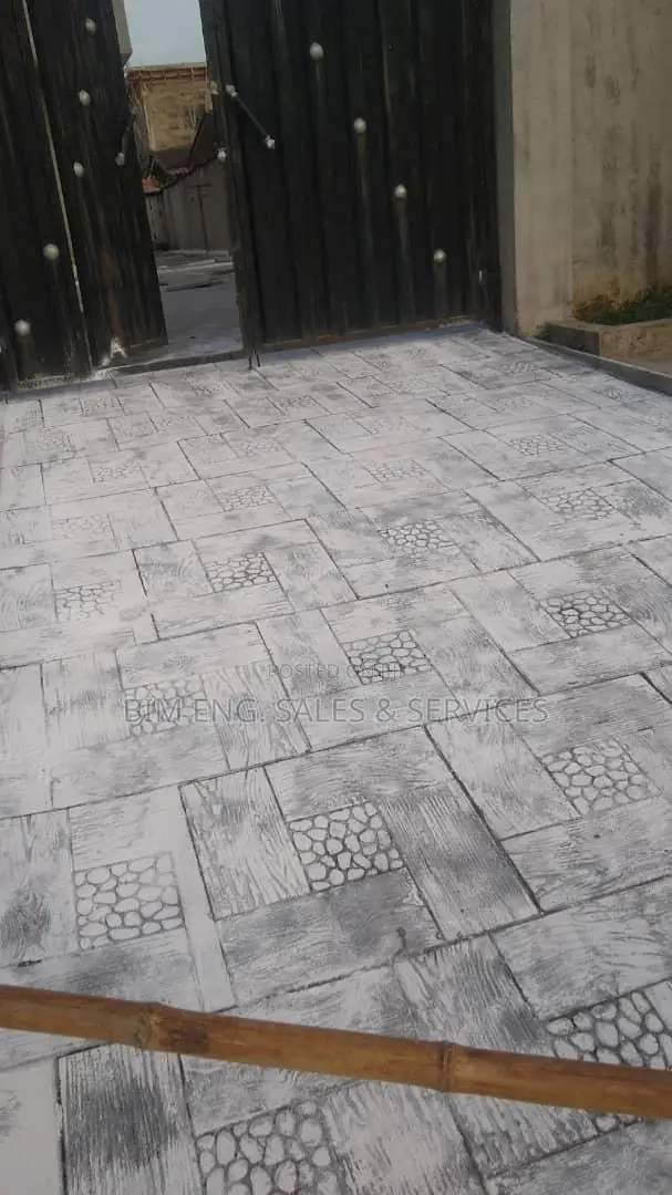Dioxide Service Mat Rentage Color Paint Engraved Concrete