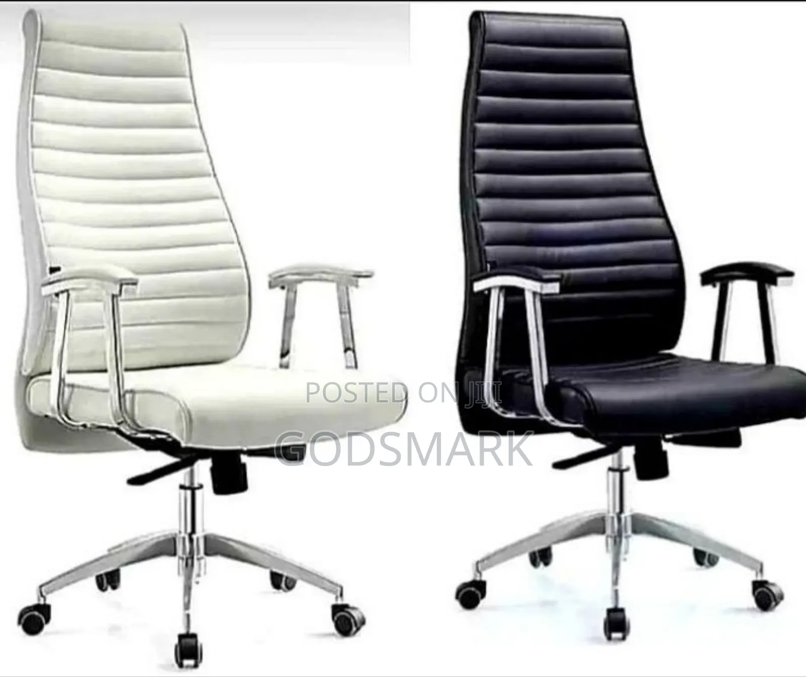 Executive Office Chair Swivel in White,Back, Brown