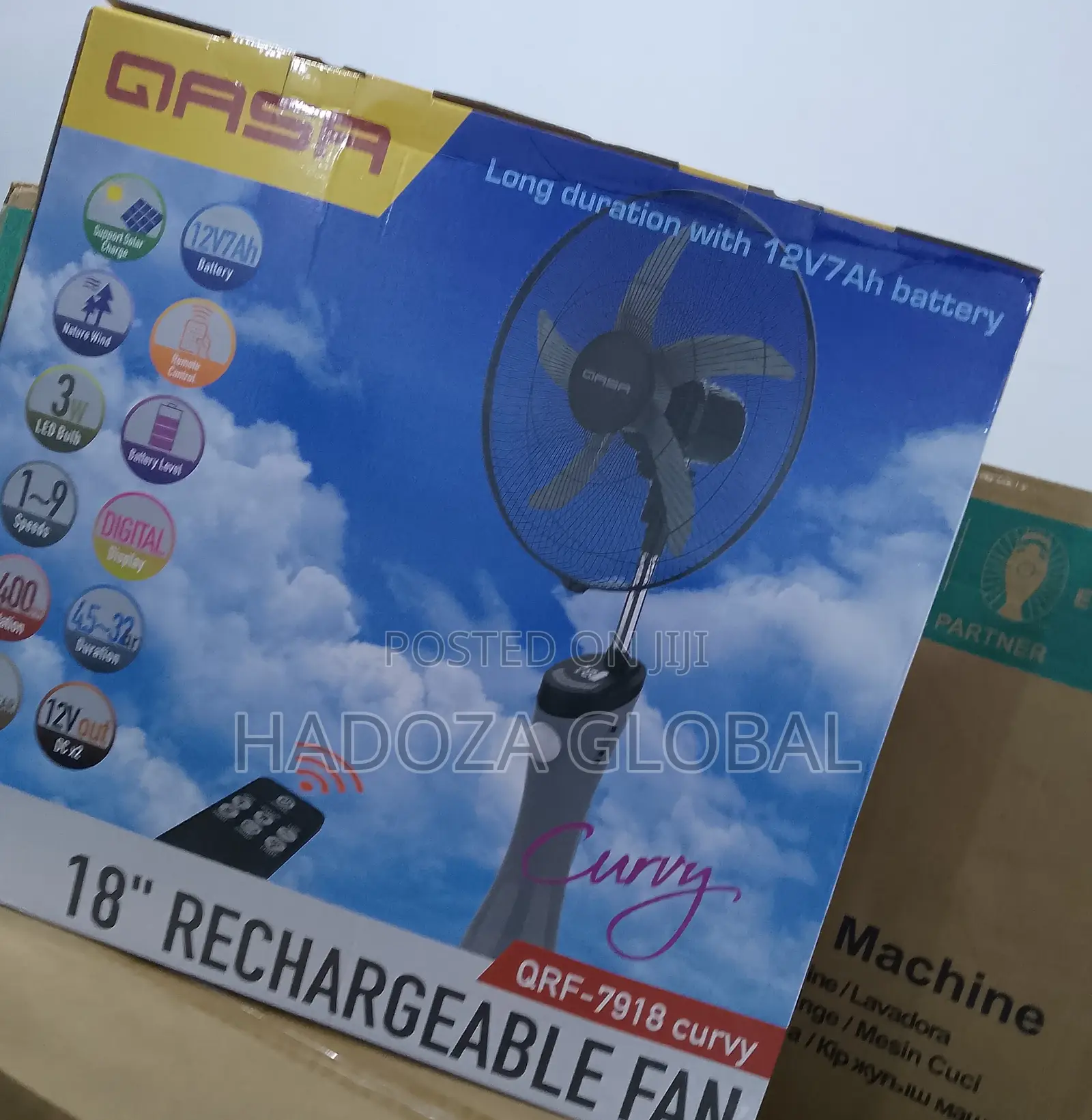 Advanced 18" Qasa Rechargeable Standiing Fan - New