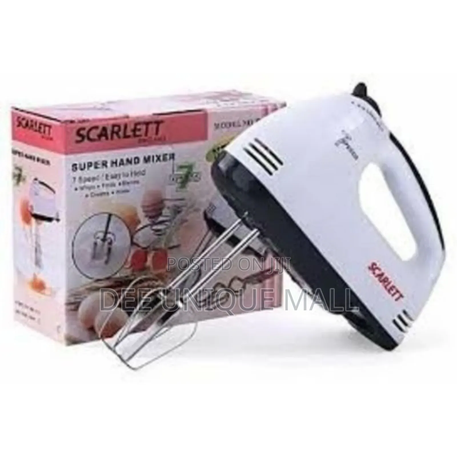 Scarlett 7 Speed Electric Hand Mixer Whisk Egg Cake Baking