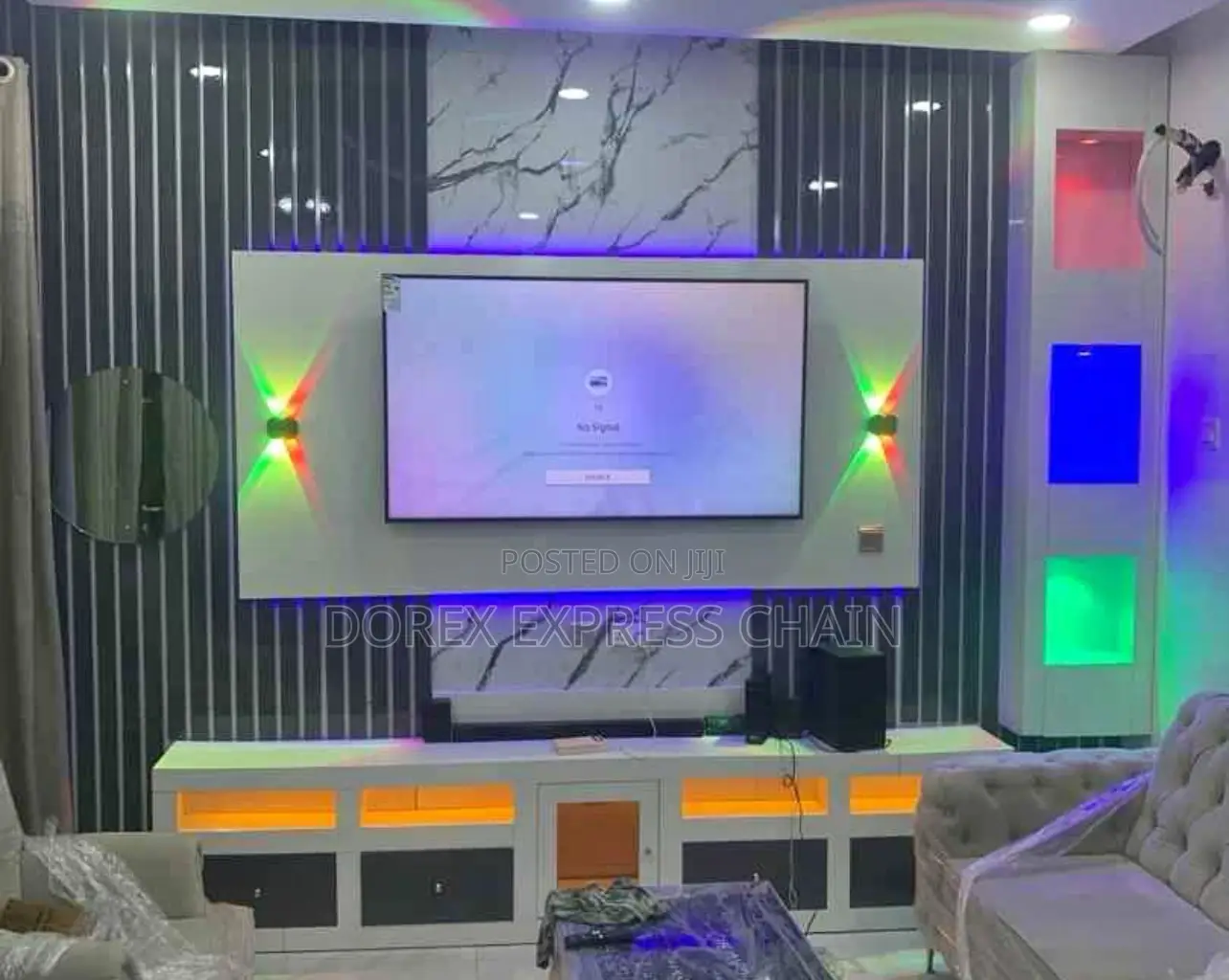 Multi Lightning With Lots of Storage TV Console