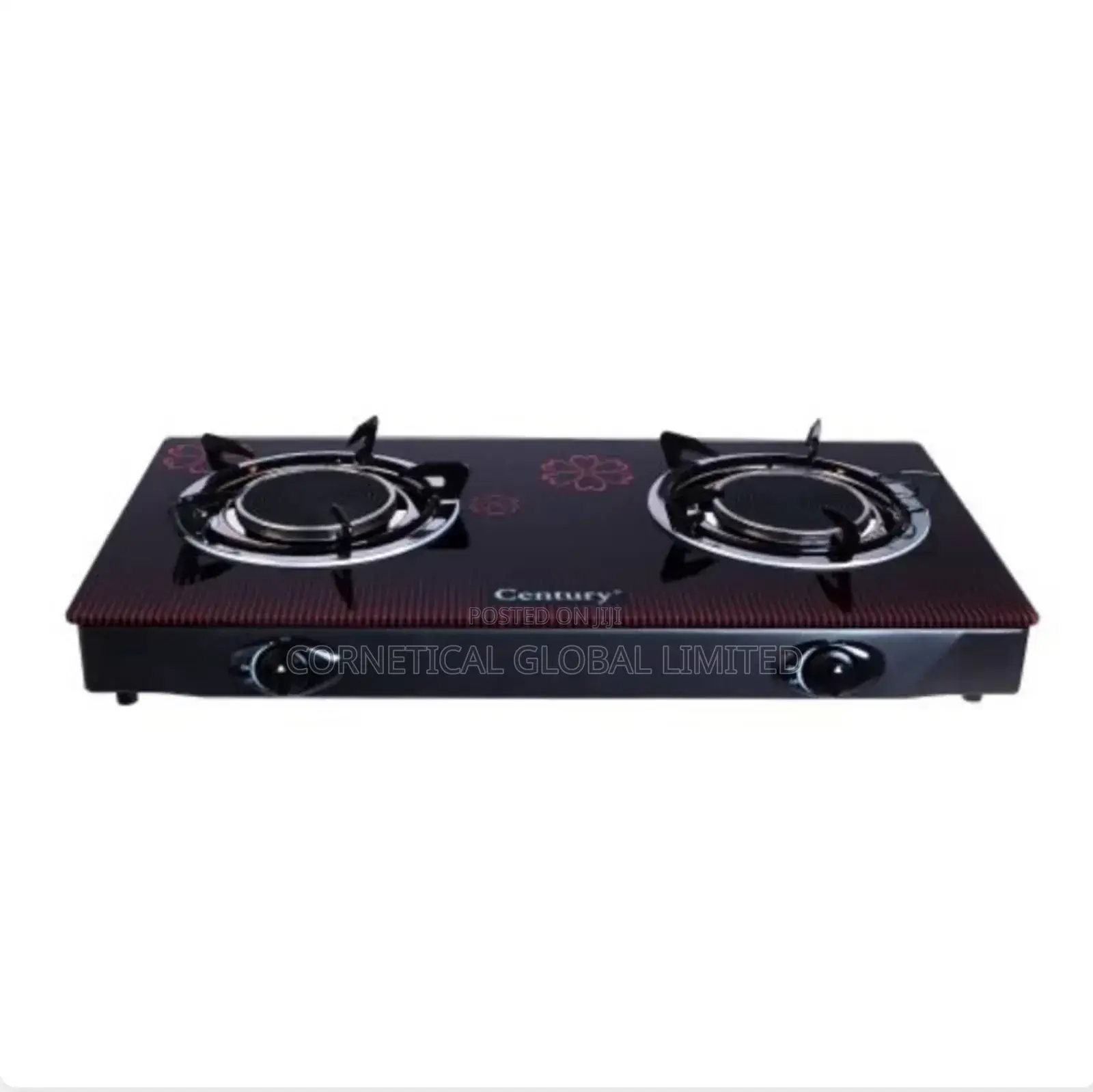 Century Glass Table Top Gas Stove Cooker 2 Burner