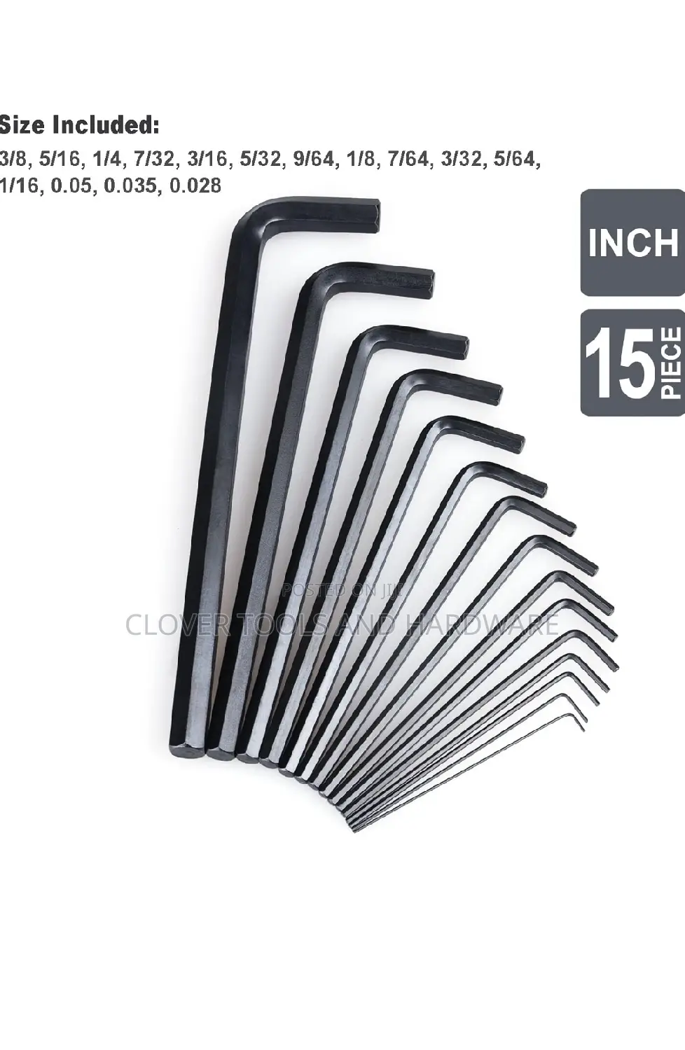 30pcs Inch/Metric Allen Key Metric Hex Key Set