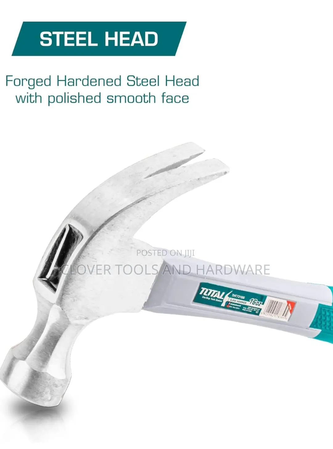 LIGHT TOTAL Claw Hammer 16 Oz , 450 G
