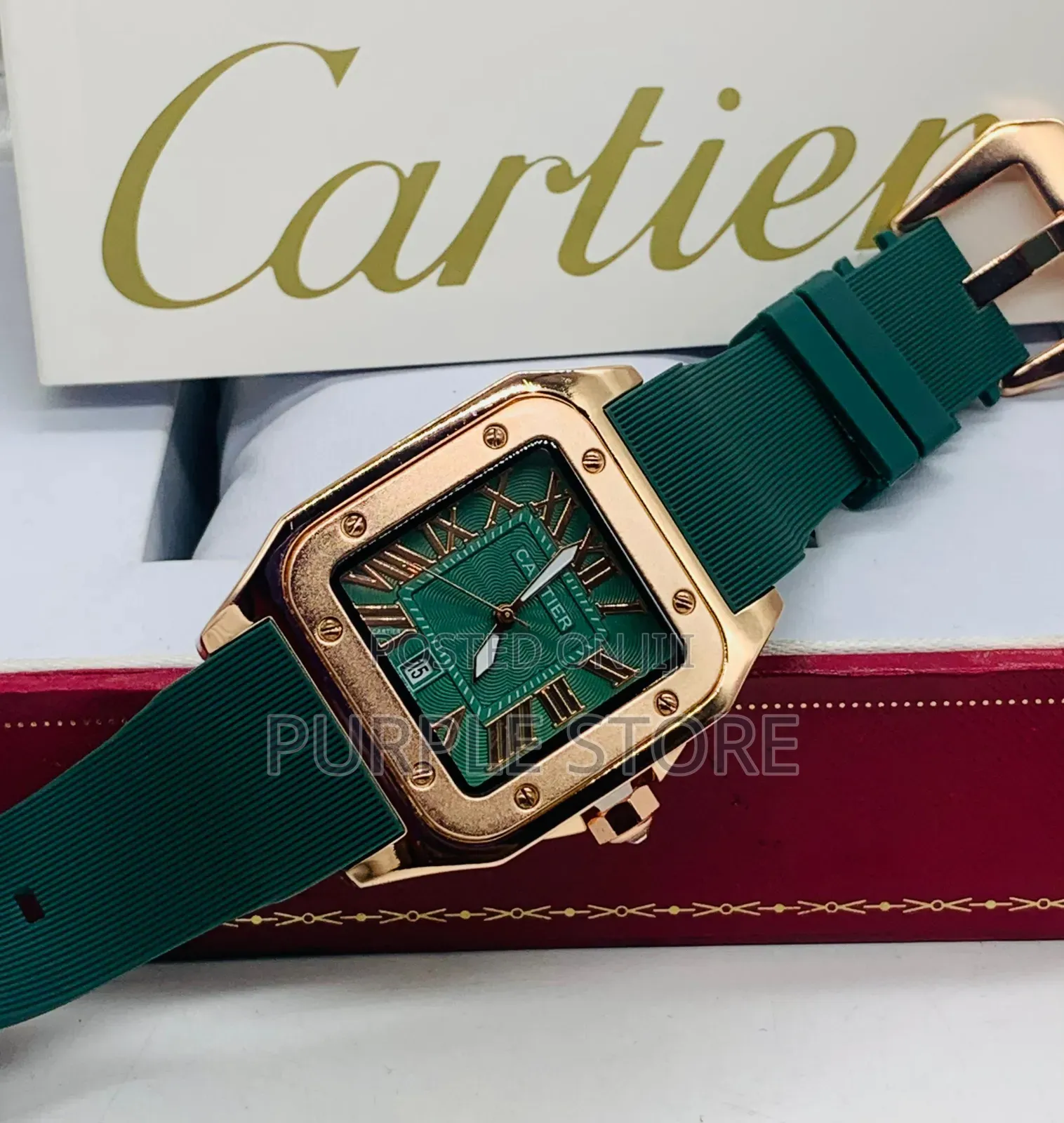 Cartier Rubber Strap Wristwatches