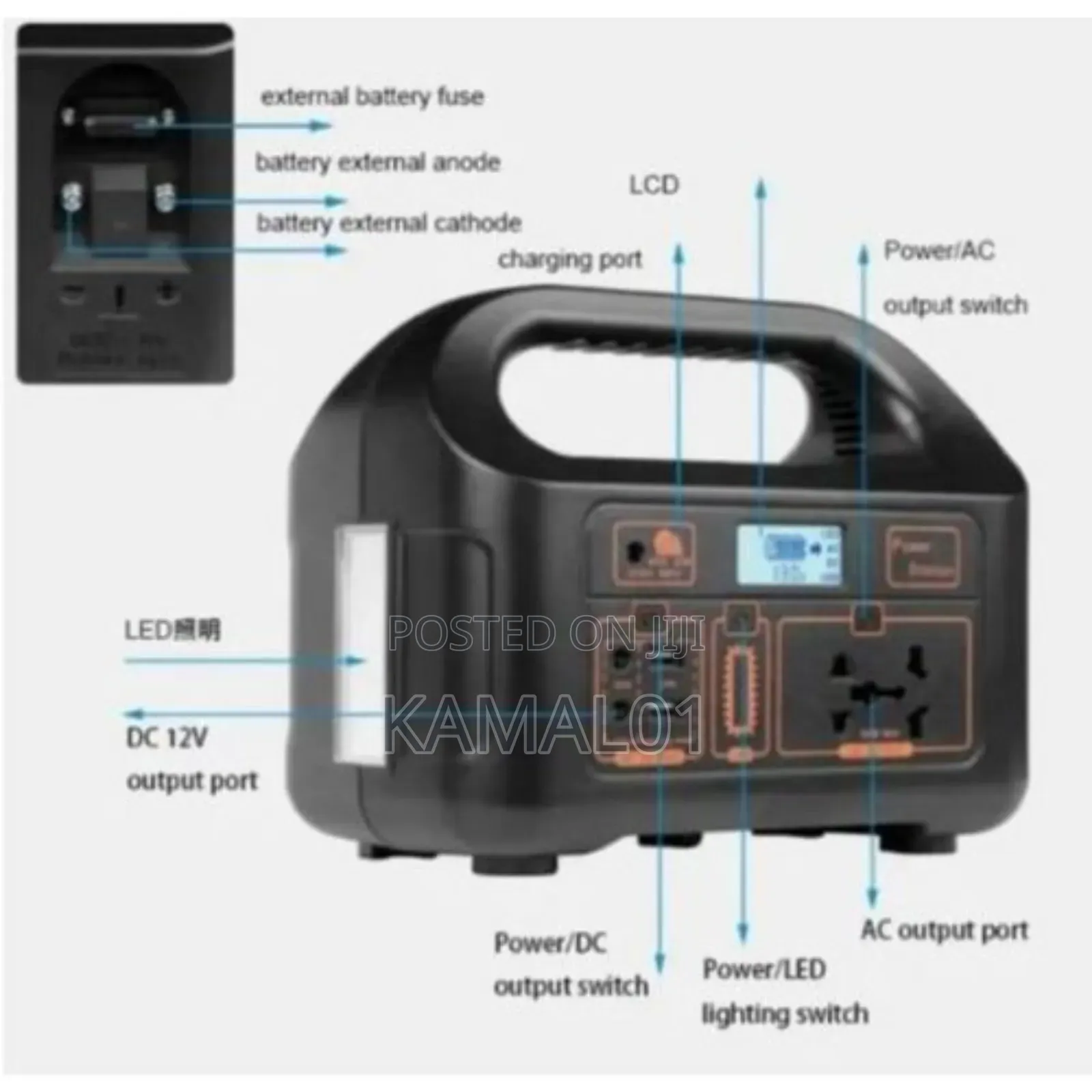 150W Portable Power Station Solar Generator Battery Charger