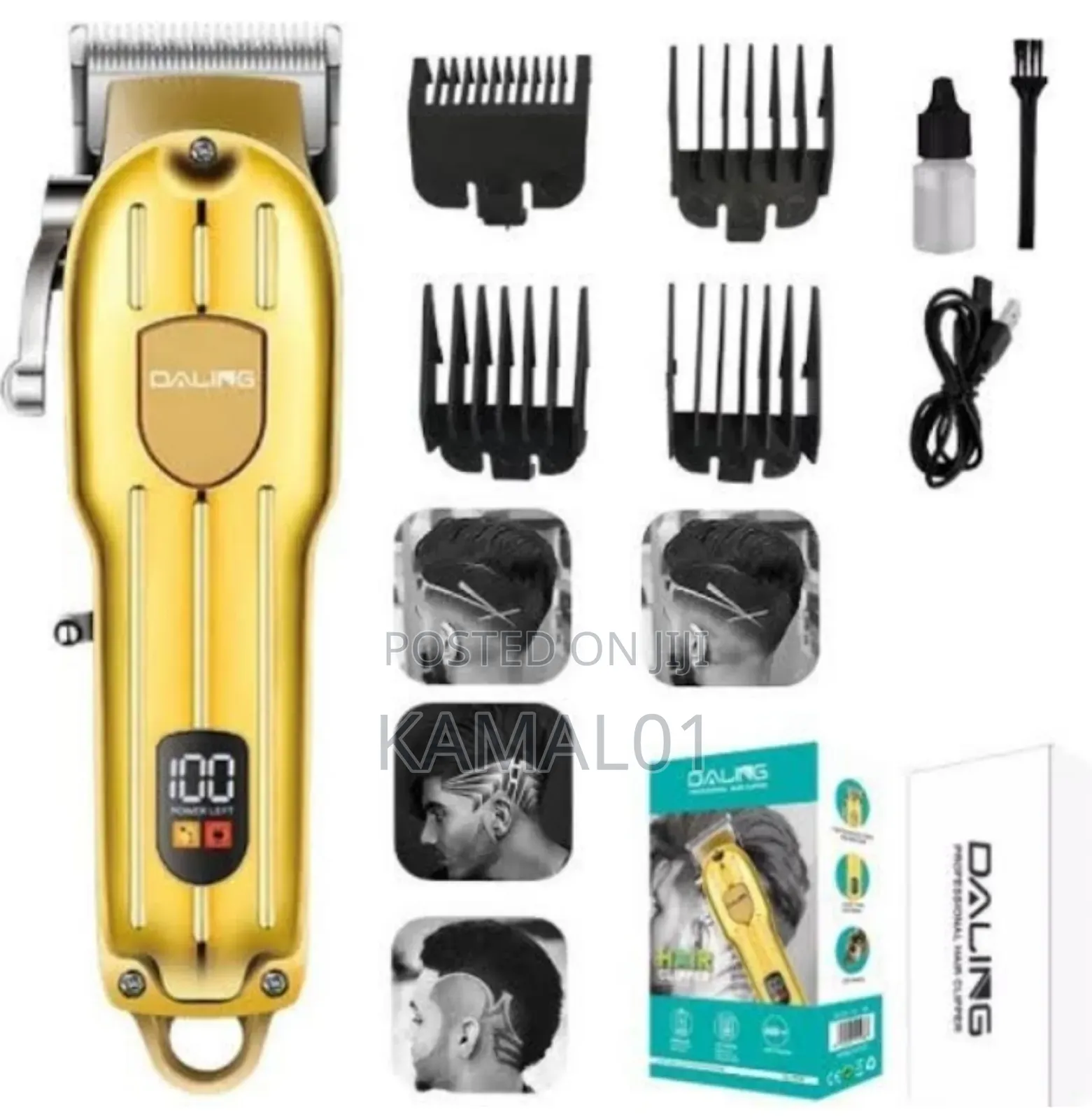 Professional Rechargeable Powerful Full Metal Hair Clipper