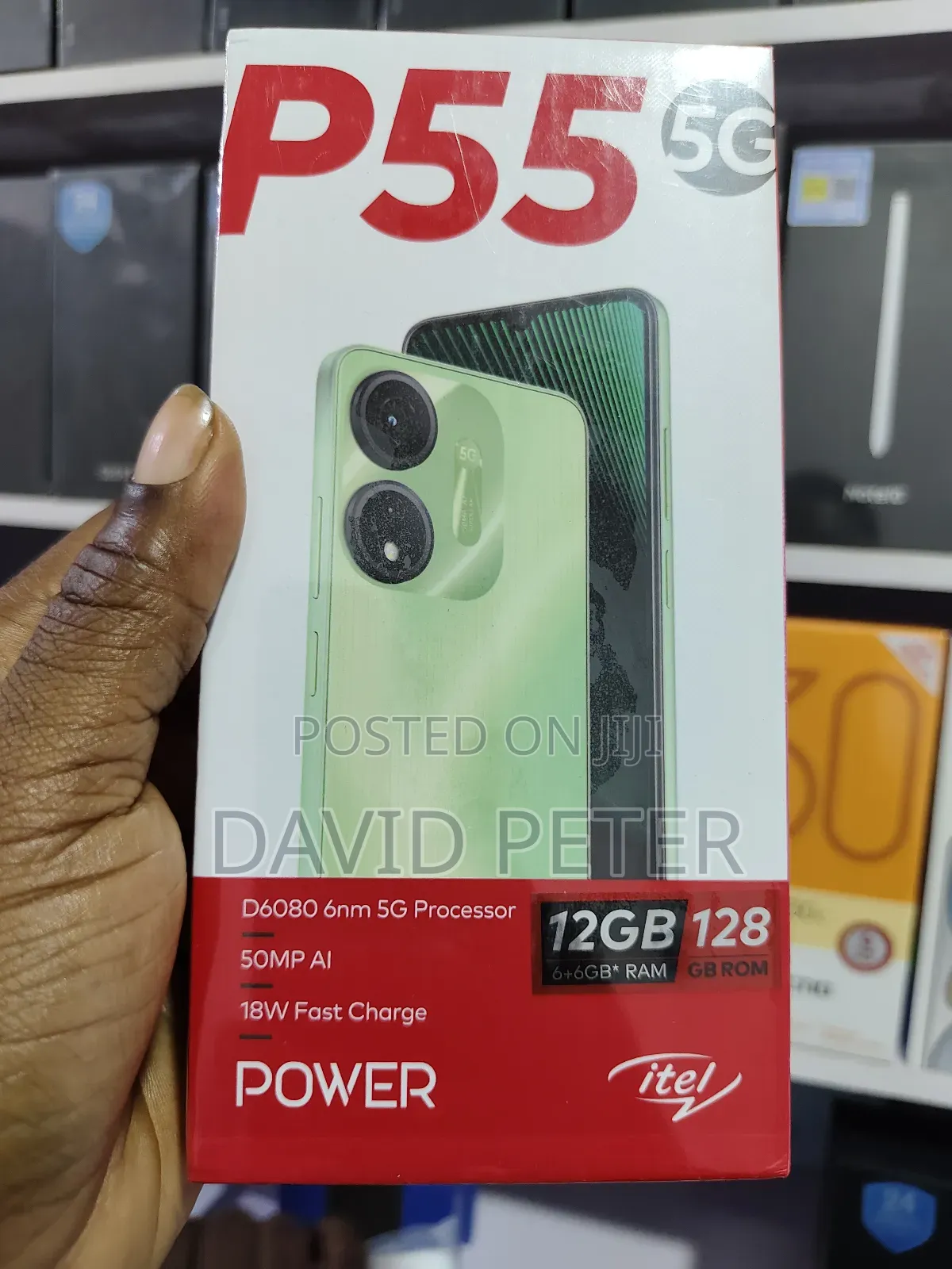 New Itel P55 5G 128 GB Black