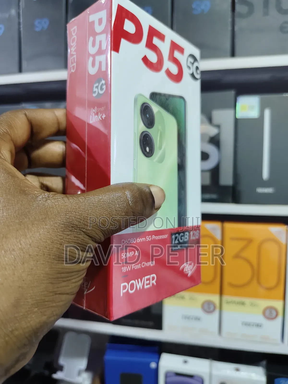 New Itel P55 5G 128 GB Black