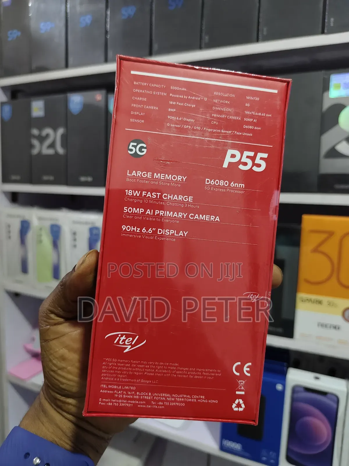 New Itel P55 5G 128 GB Black