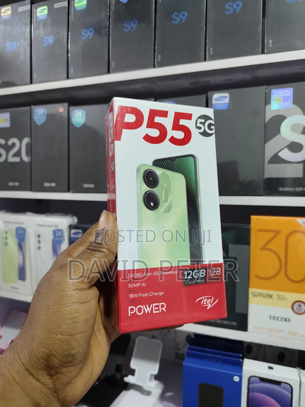 New Itel P55 5G 128 GB Black