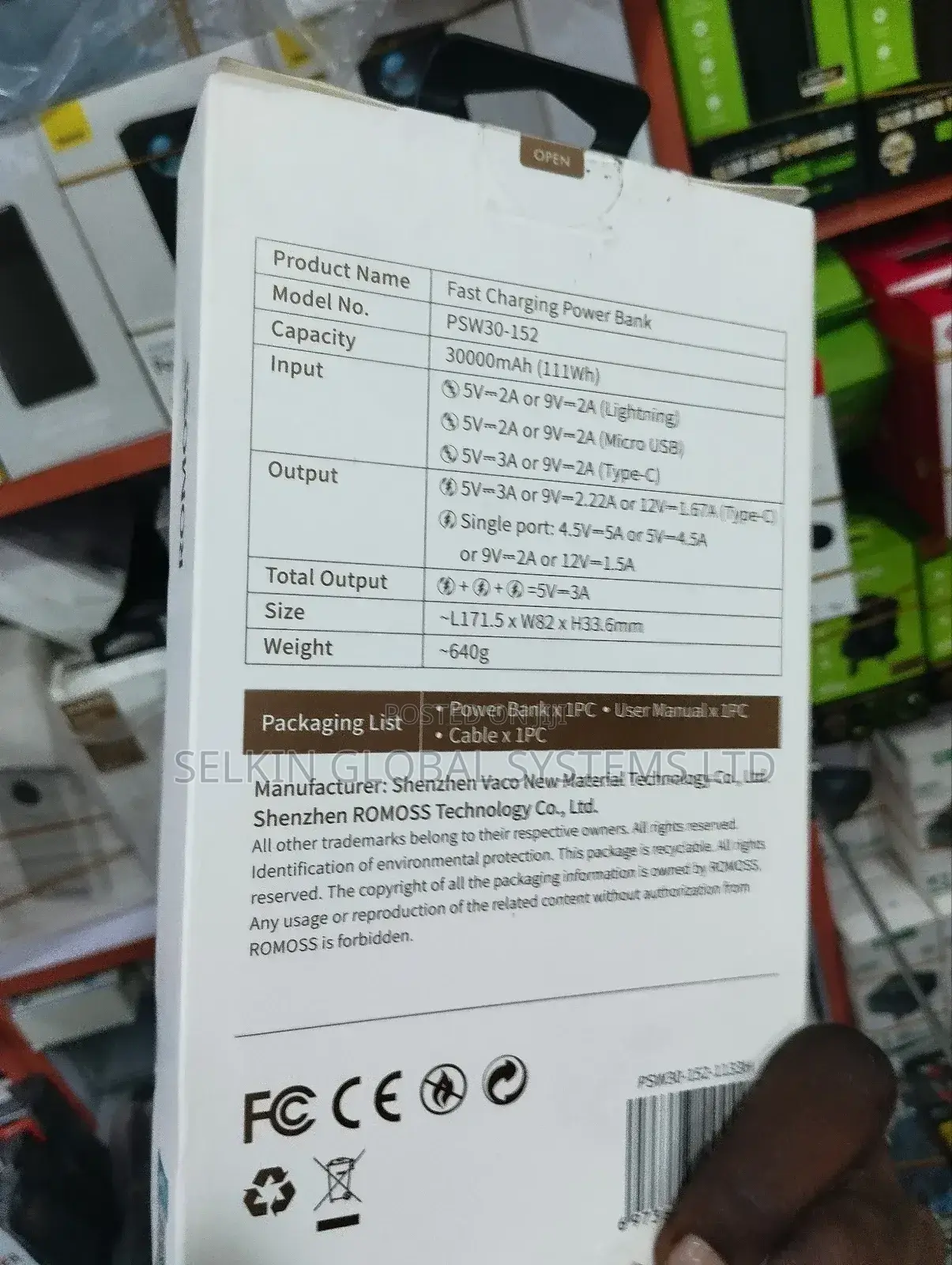 Romoss 30000mah Fast Charge Power Bank